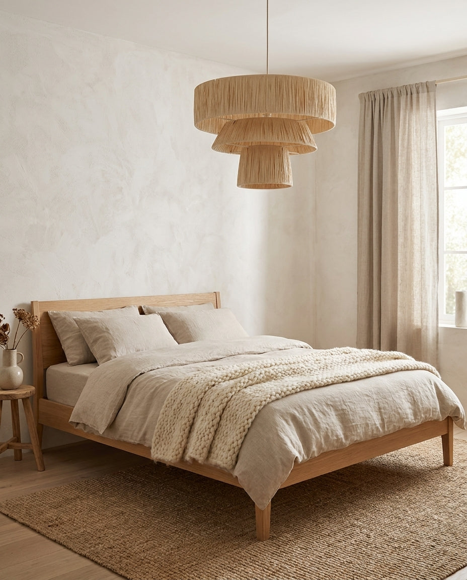 Caleise hanglamp met natuurlijke raffia