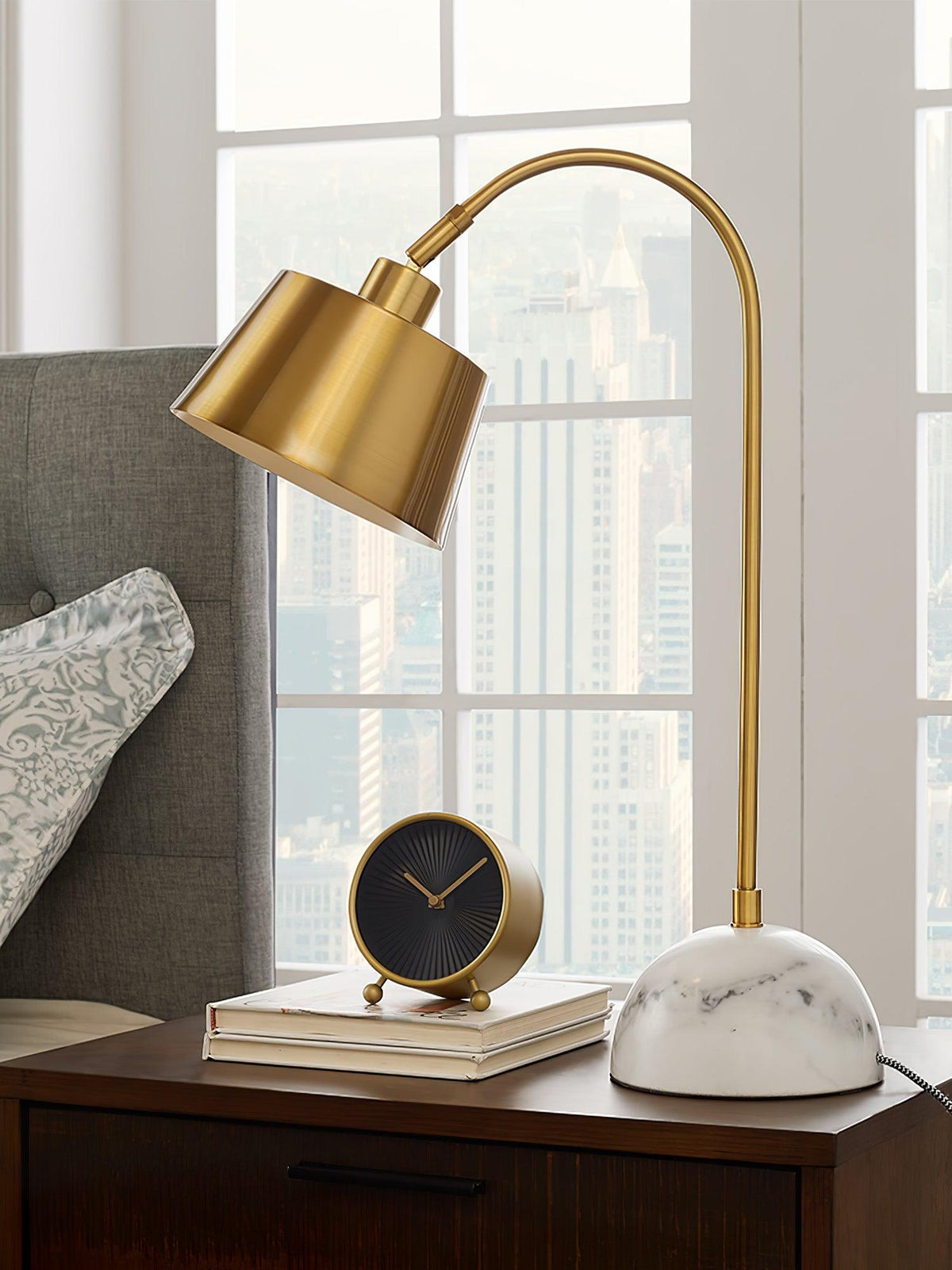 Caleo elegante tafellamp met marmeren voet