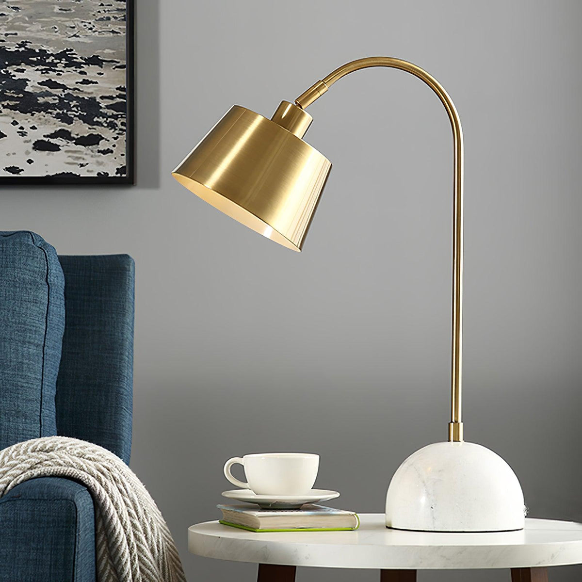 Caleo elegante tafellamp met marmeren voet