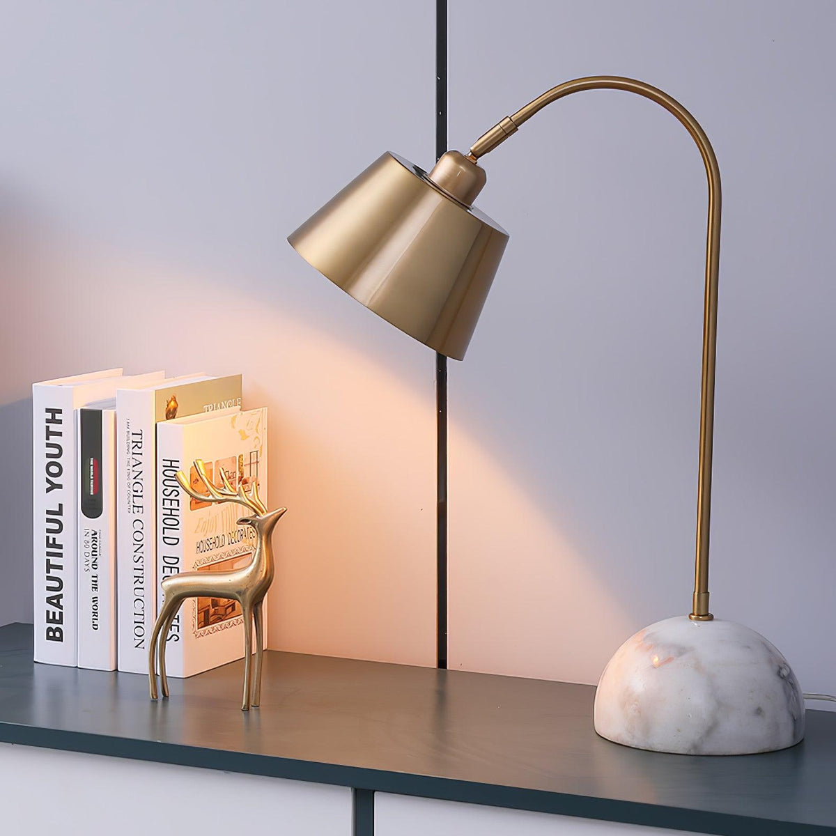 Caleo elegante tafellamp met marmeren voet