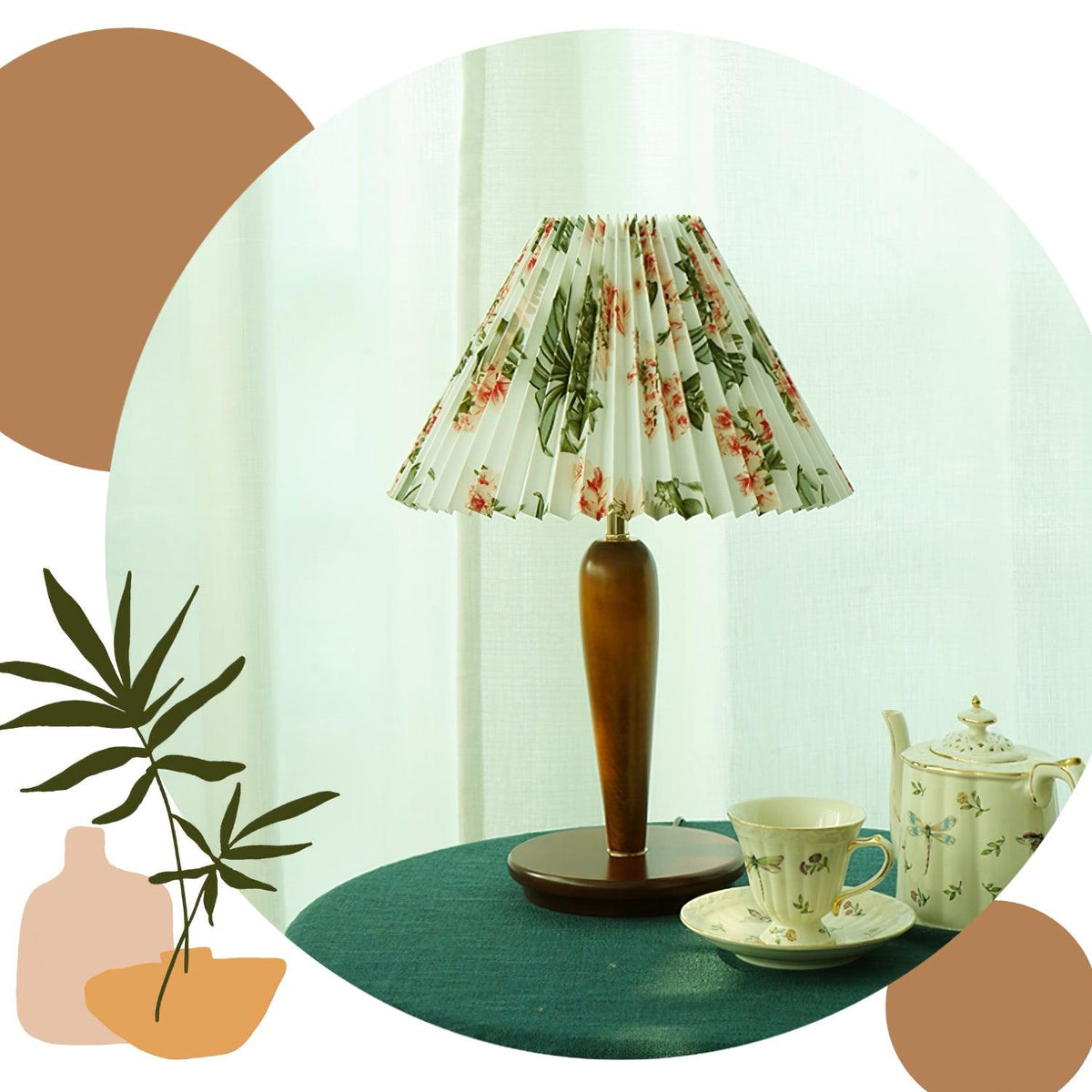 Linorelia Moderne tafellamp van Stof