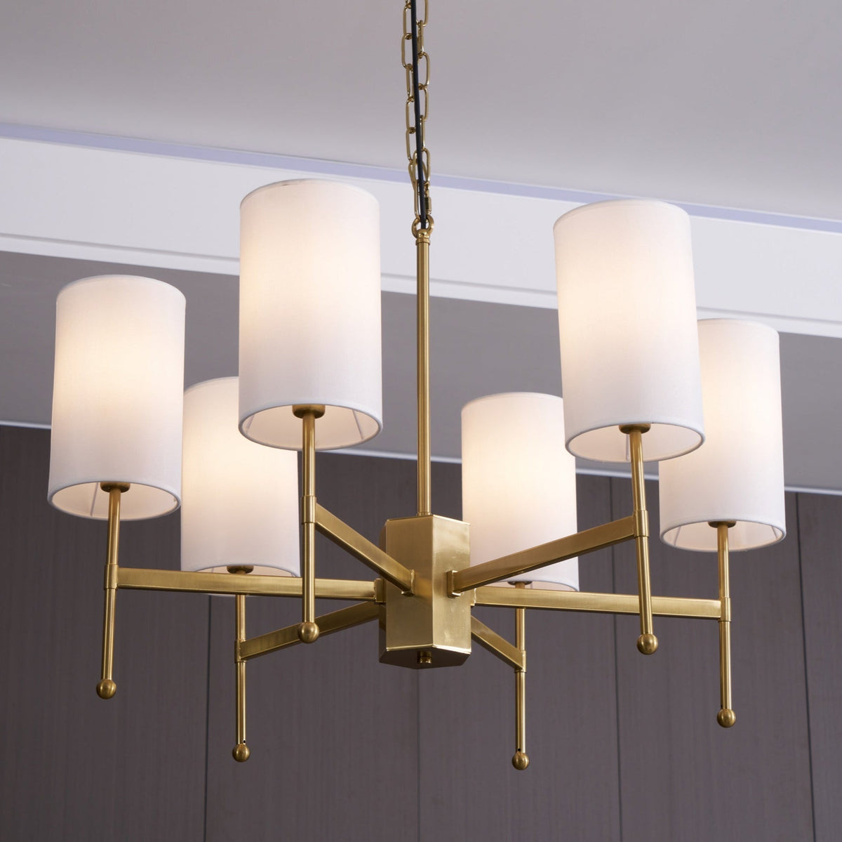 Ulcarisra Traditionele Vintage Kroonluchter van messing met Stoffen