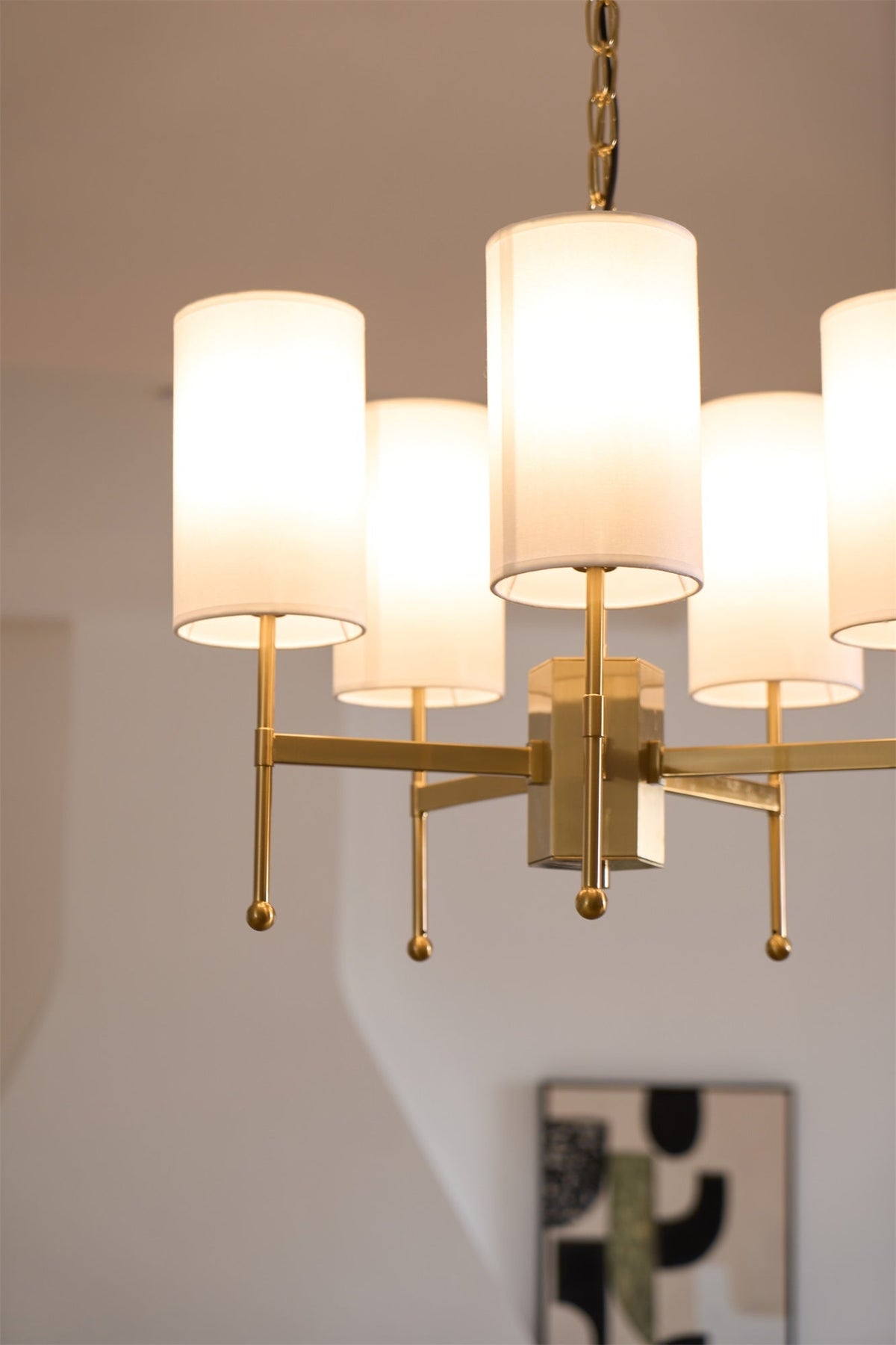 Ulcarisra Traditionele Vintage Kroonluchter van messing met Stoffen