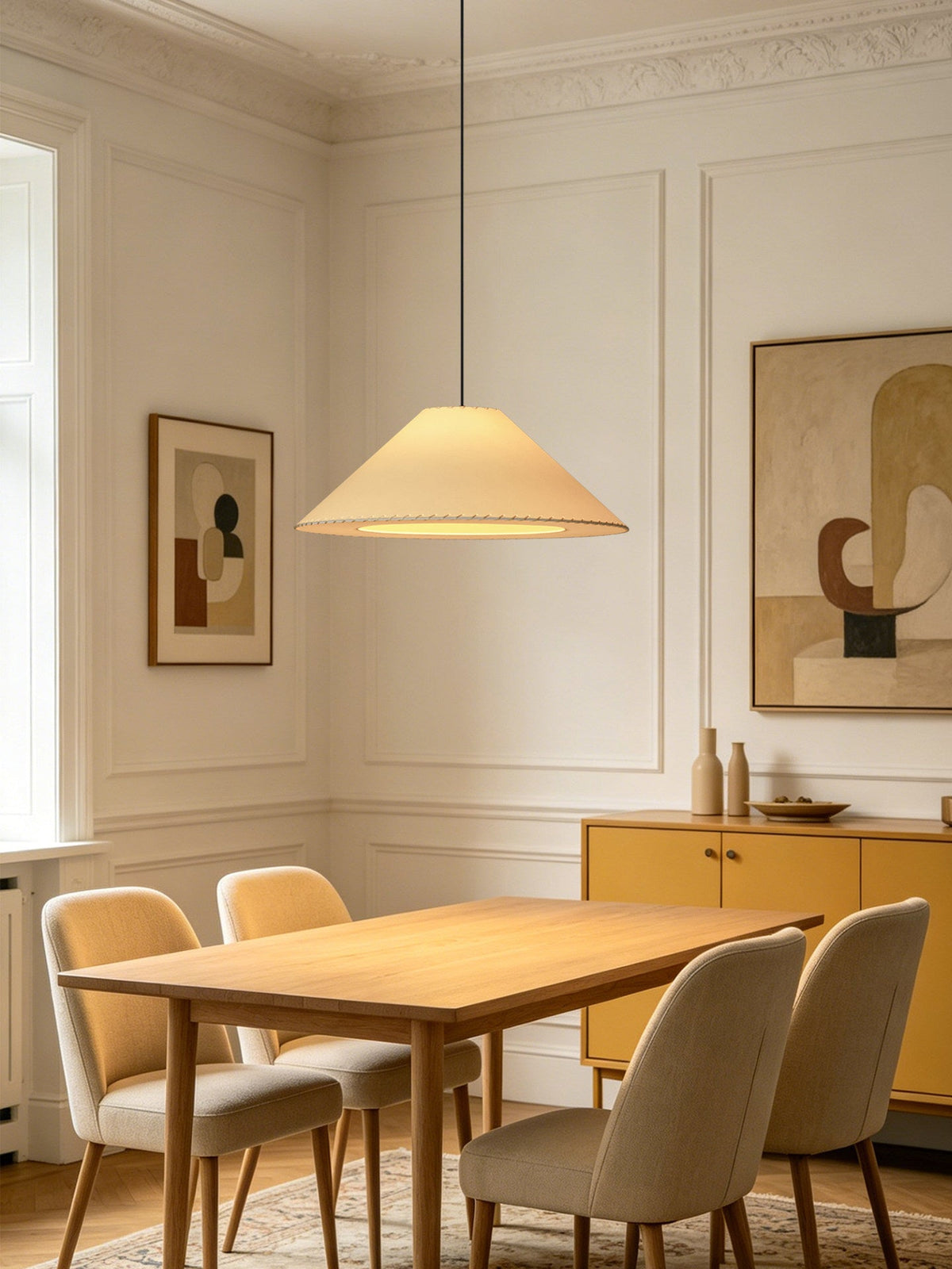 Ormondleigh stoffen kegelvormige hanglamp