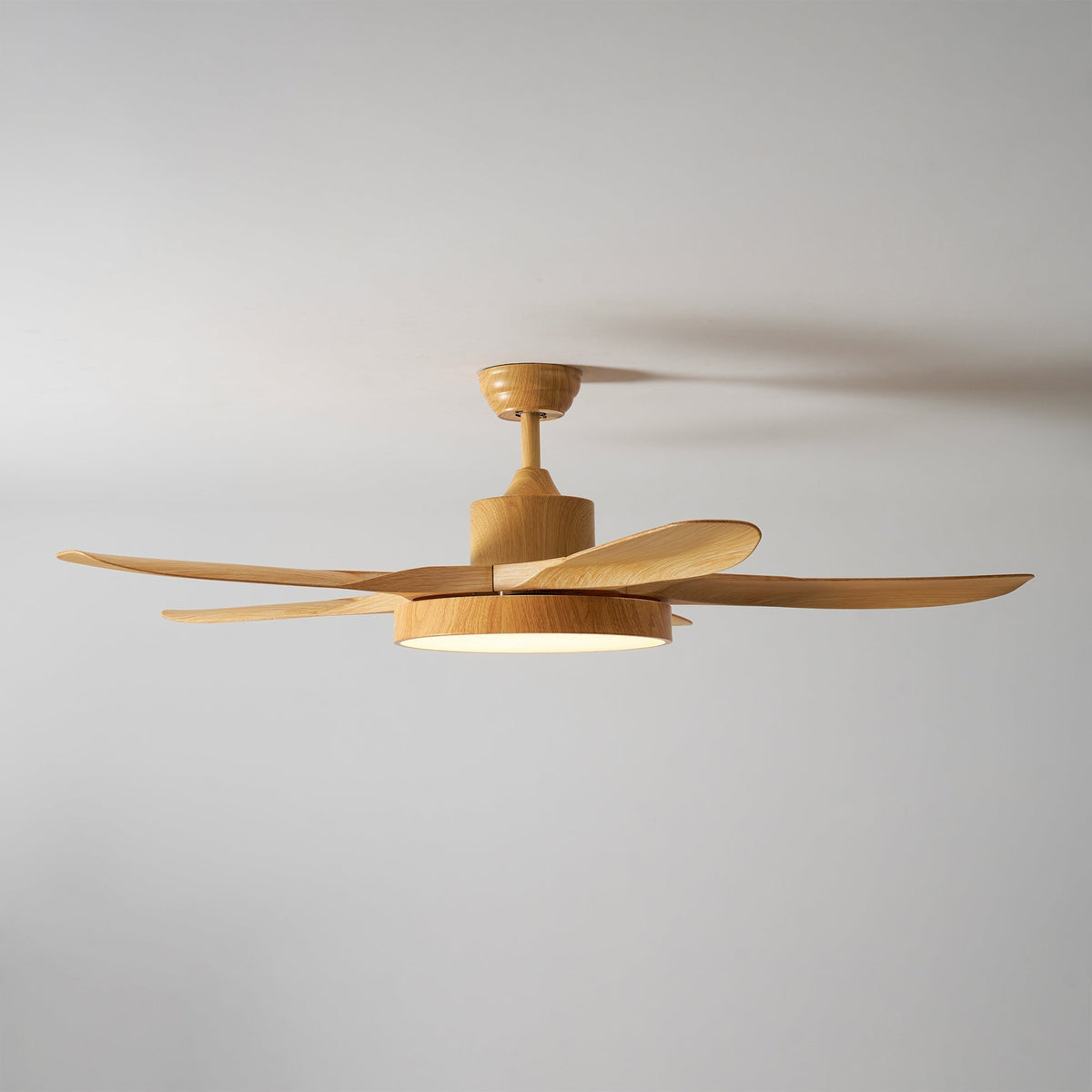 Teriinena plafondventilator met verlichting