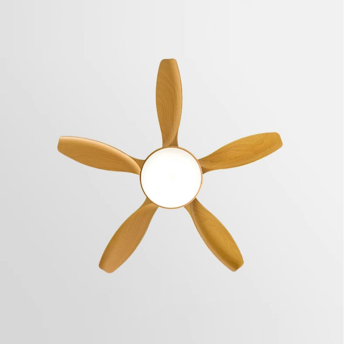 Teriinena plafondventilator met verlichting