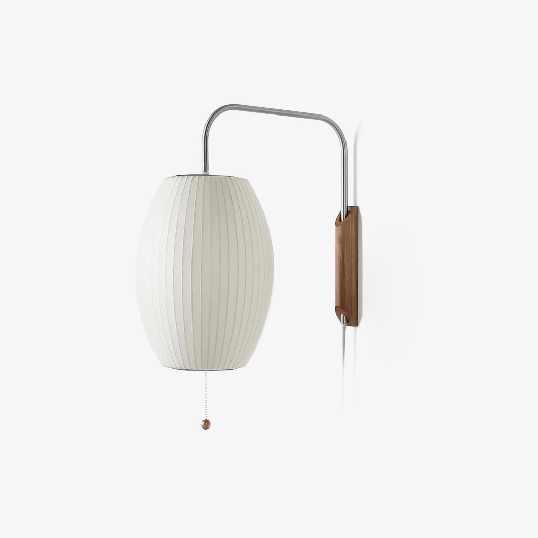 Aldinira wandlamp walnoot bal