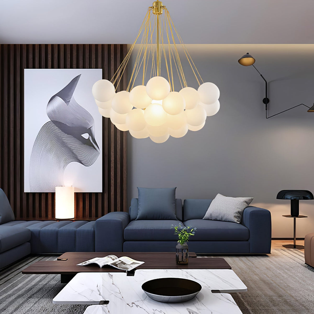 Eiririra Kroonluchter Bubble Matglas