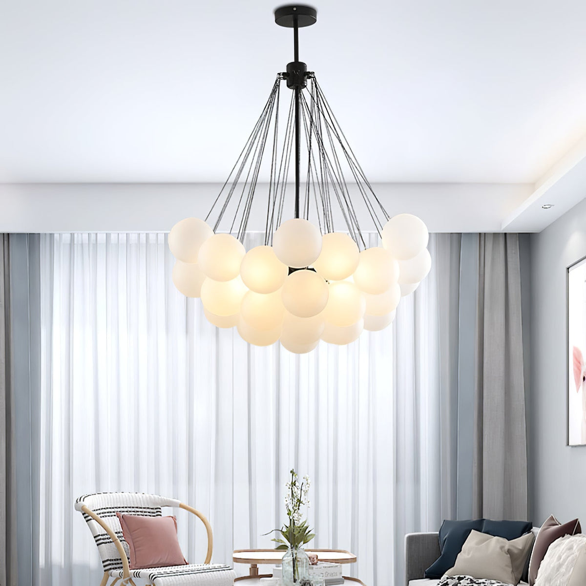 Eiririra Kroonluchter Bubble Matglas