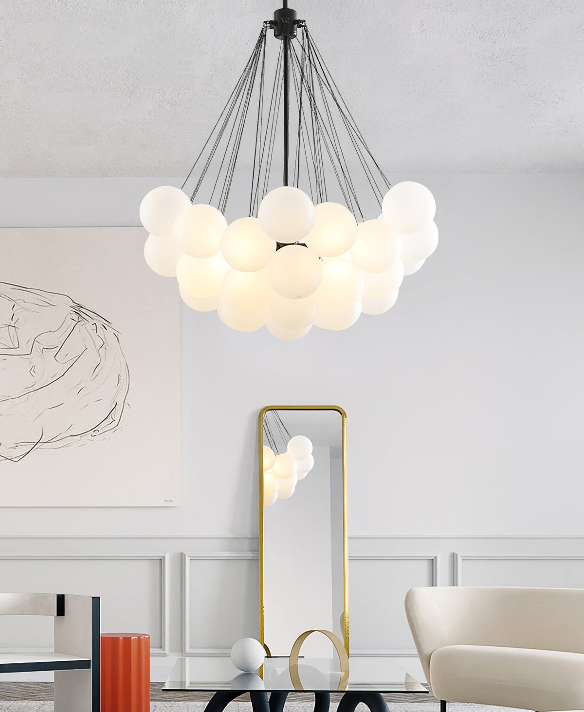 Eiririra Kroonluchter Bubble Matglas