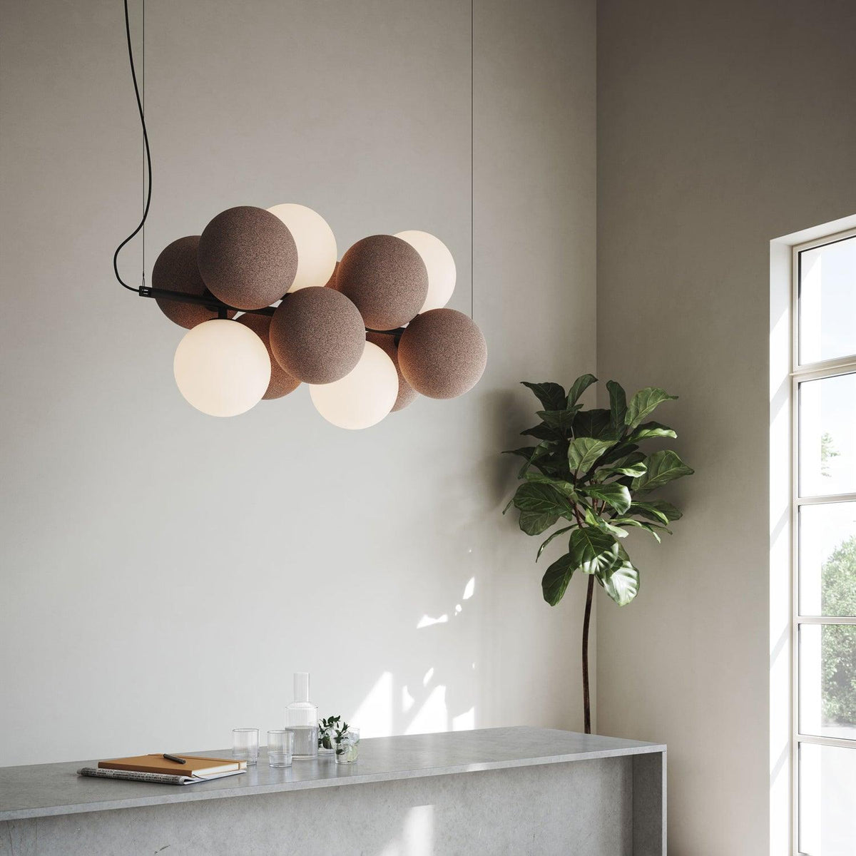 Blanor Industriële artistieke hanglamp