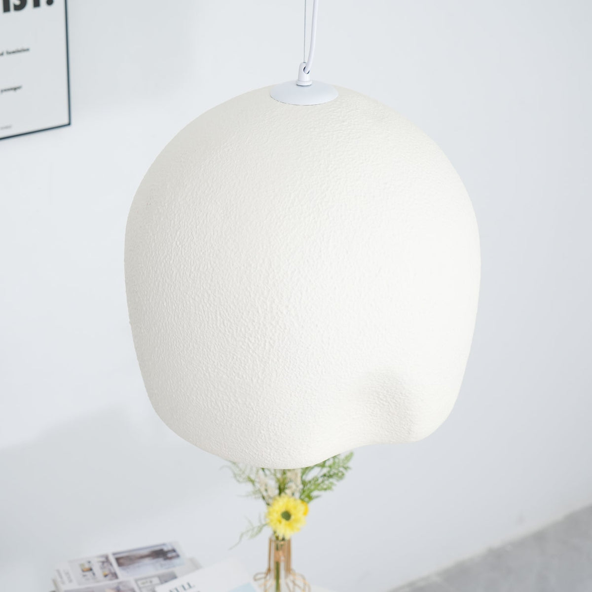 Nuo hanglamp Plaster Ronde Koepel Wabi Sabi
