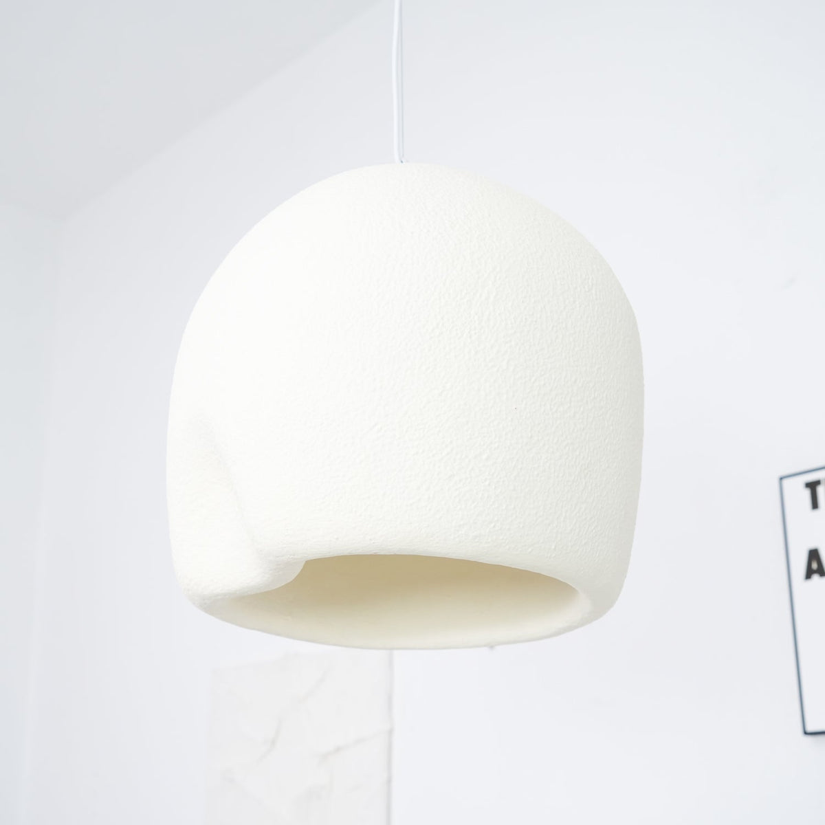 Nuo hanglamp Plaster Ronde Koepel Wabi Sabi
