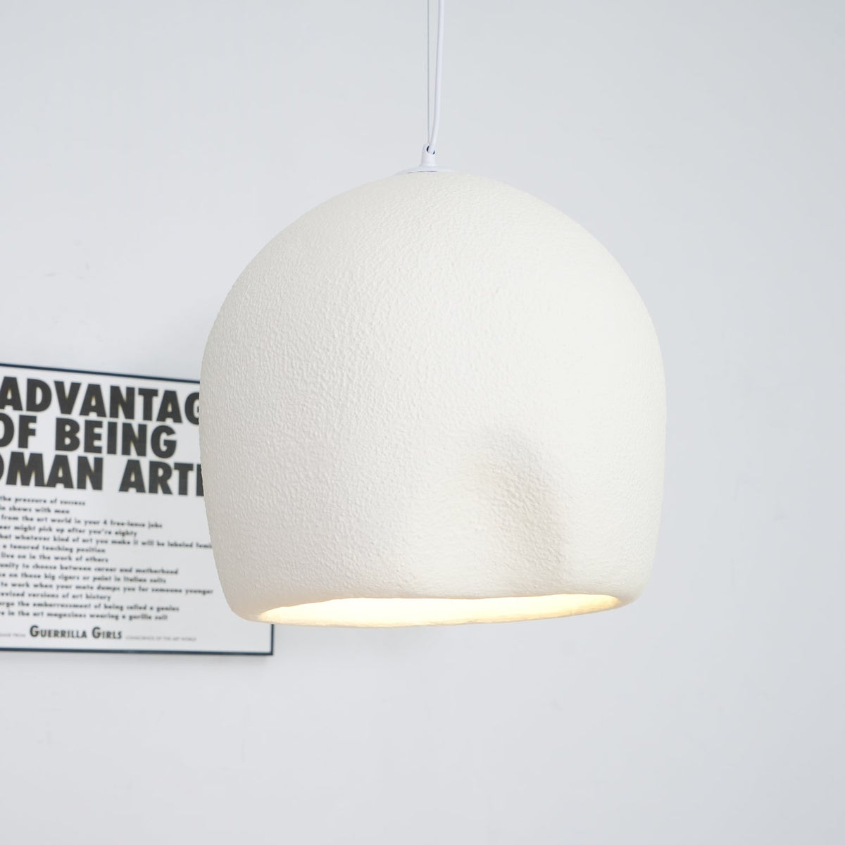 Nuo hanglamp Plaster Ronde Koepel Wabi Sabi