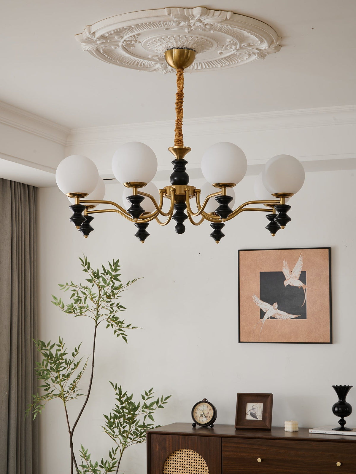 Ordore Traditionele Elegantie Vintage Houten Kroonluchter