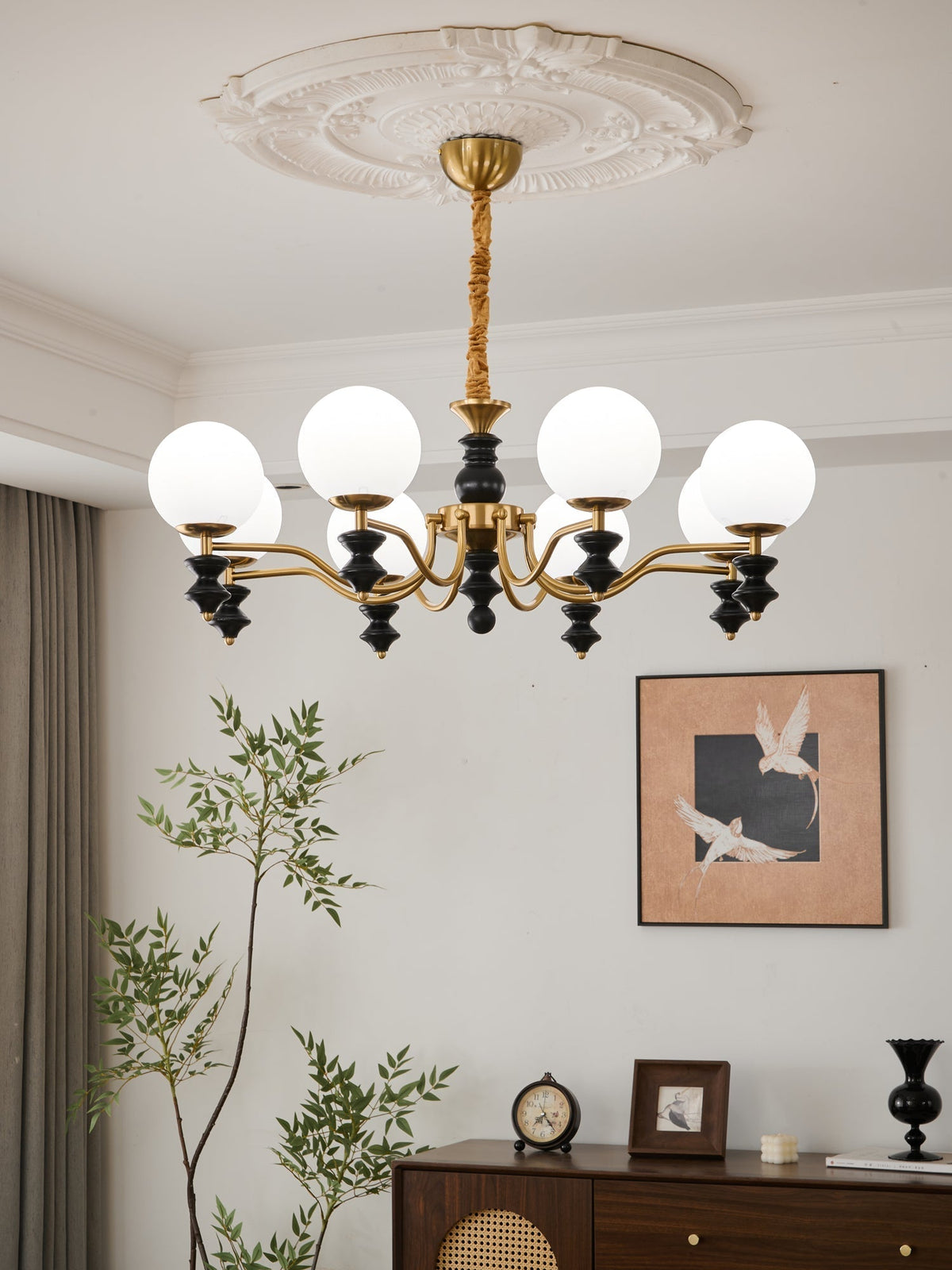 Ordore Traditionele Elegantie Vintage Houten Kroonluchter