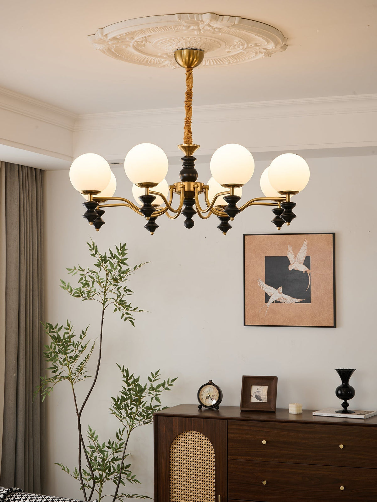 Ordore Traditionele Elegantie Vintage Houten Kroonluchter