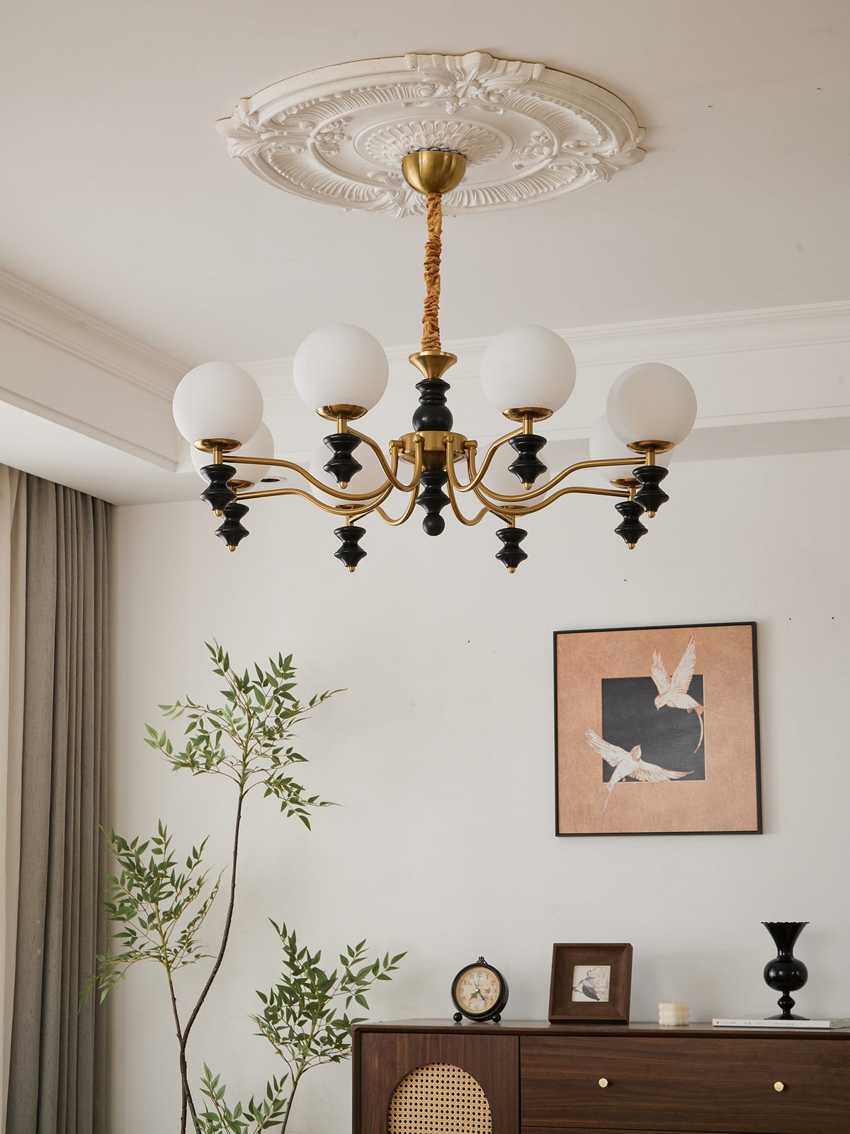 Ordore Traditionele Elegantie Vintage Houten Kroonluchter