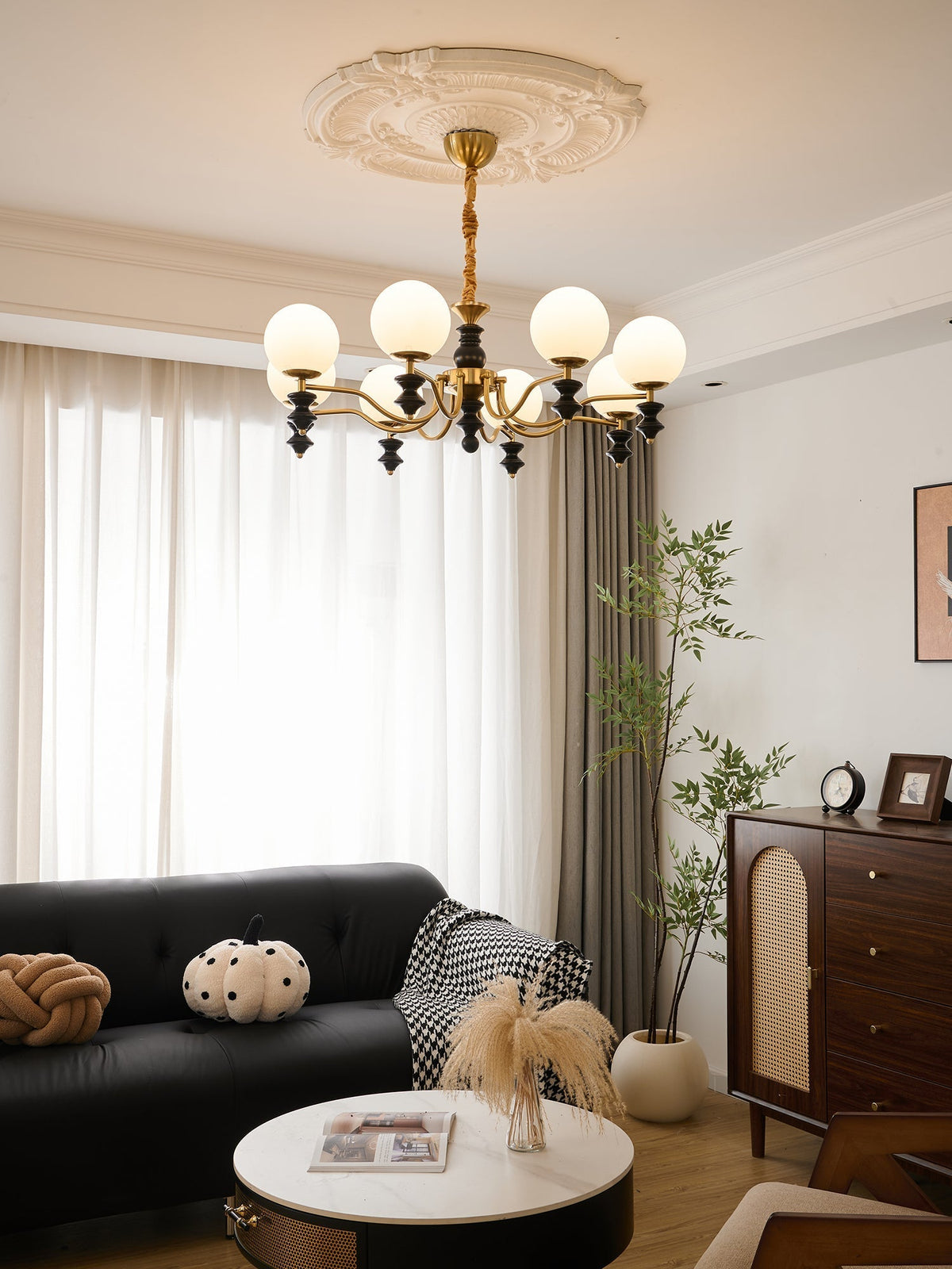 Ordore Traditionele Elegantie Vintage Houten Kroonluchter