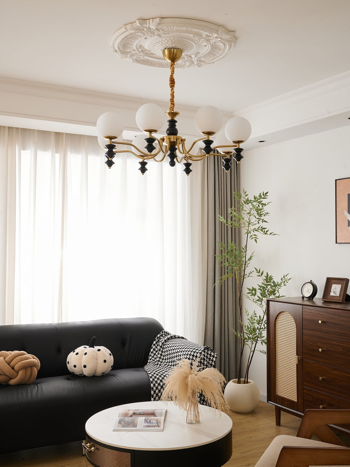 Ordore Traditionele Elegantie Vintage Houten Kroonluchter