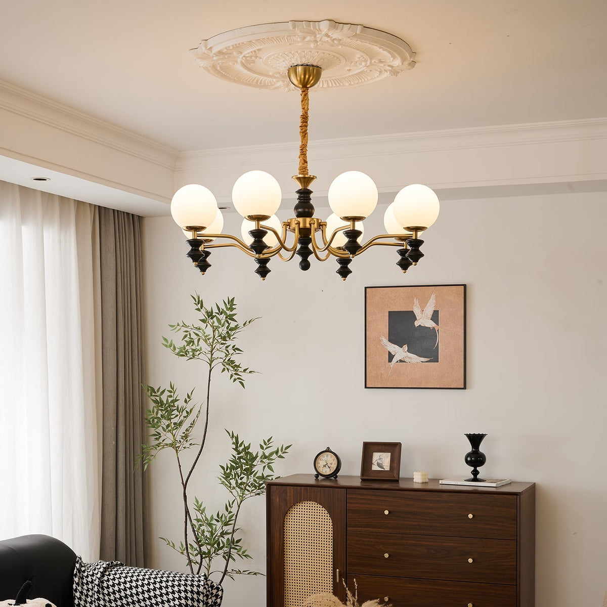 Ordore Traditionele Elegantie Vintage Houten Kroonluchter