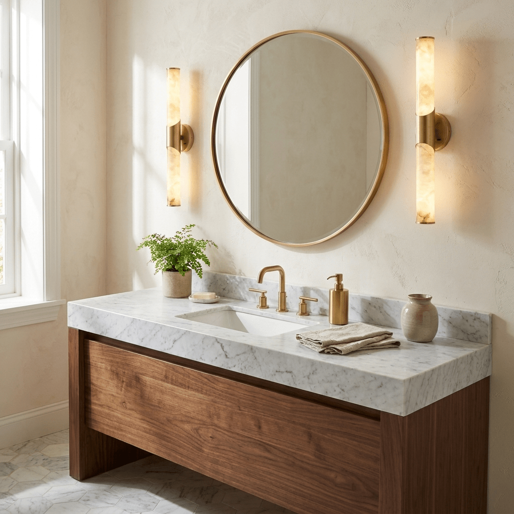 Alarisse albast Tube wandlamp