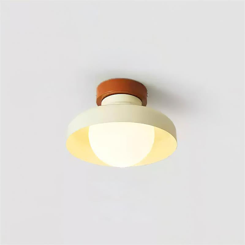 Valaneria blauwe plafondlamp met bolvormige kap