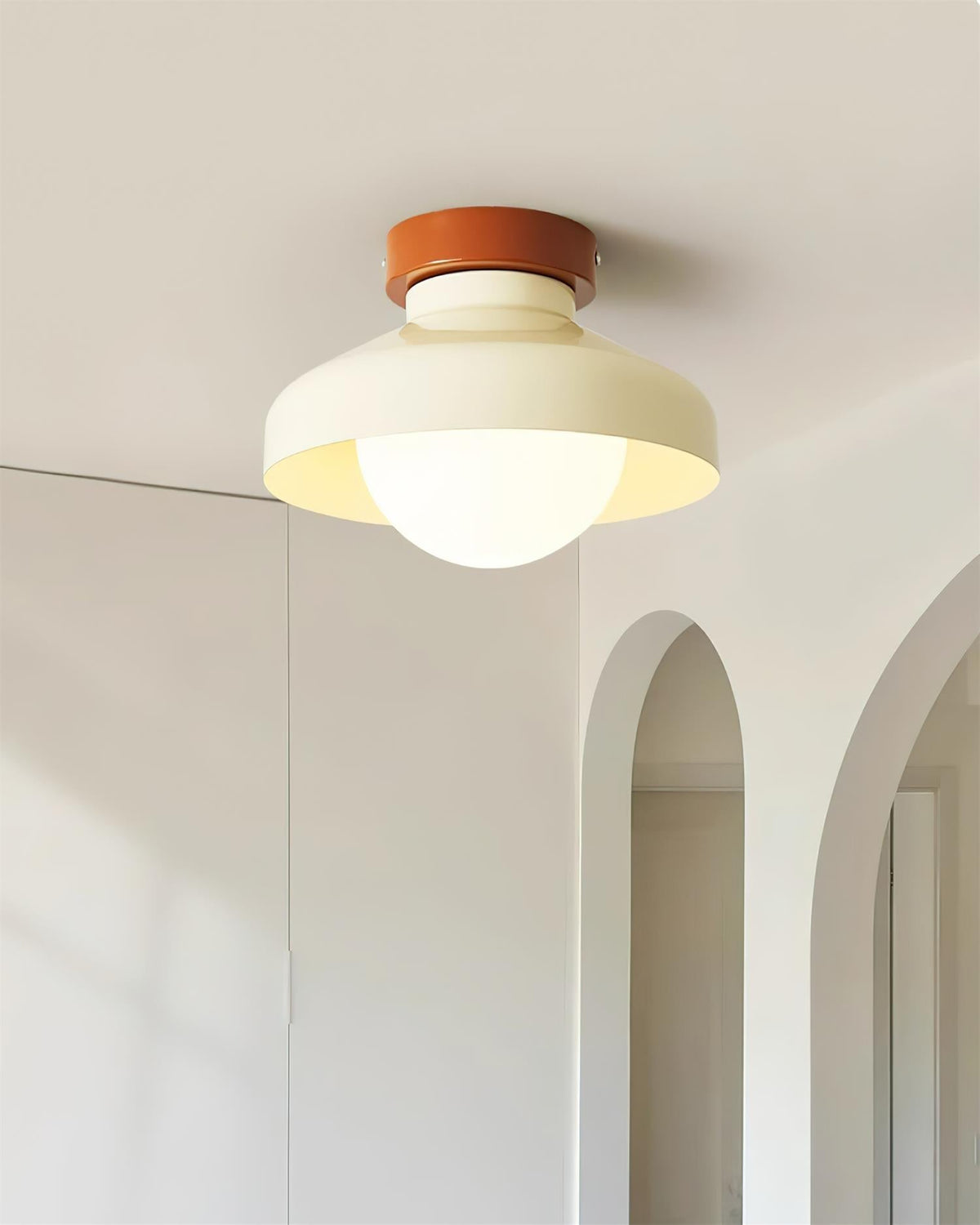 Valaneria blauwe plafondlamp met bolvormige kap