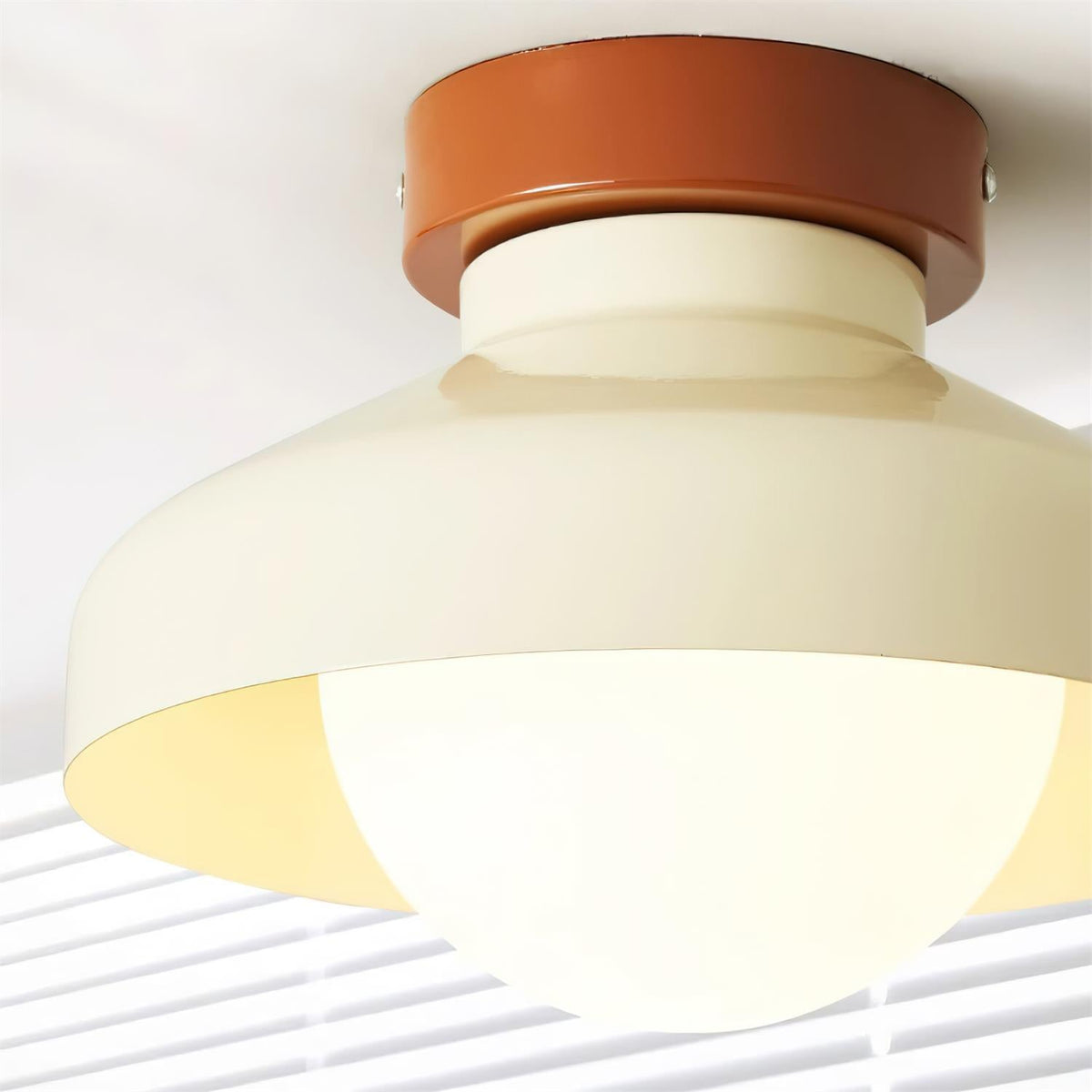 Valaneria blauwe plafondlamp met bolvormige kap