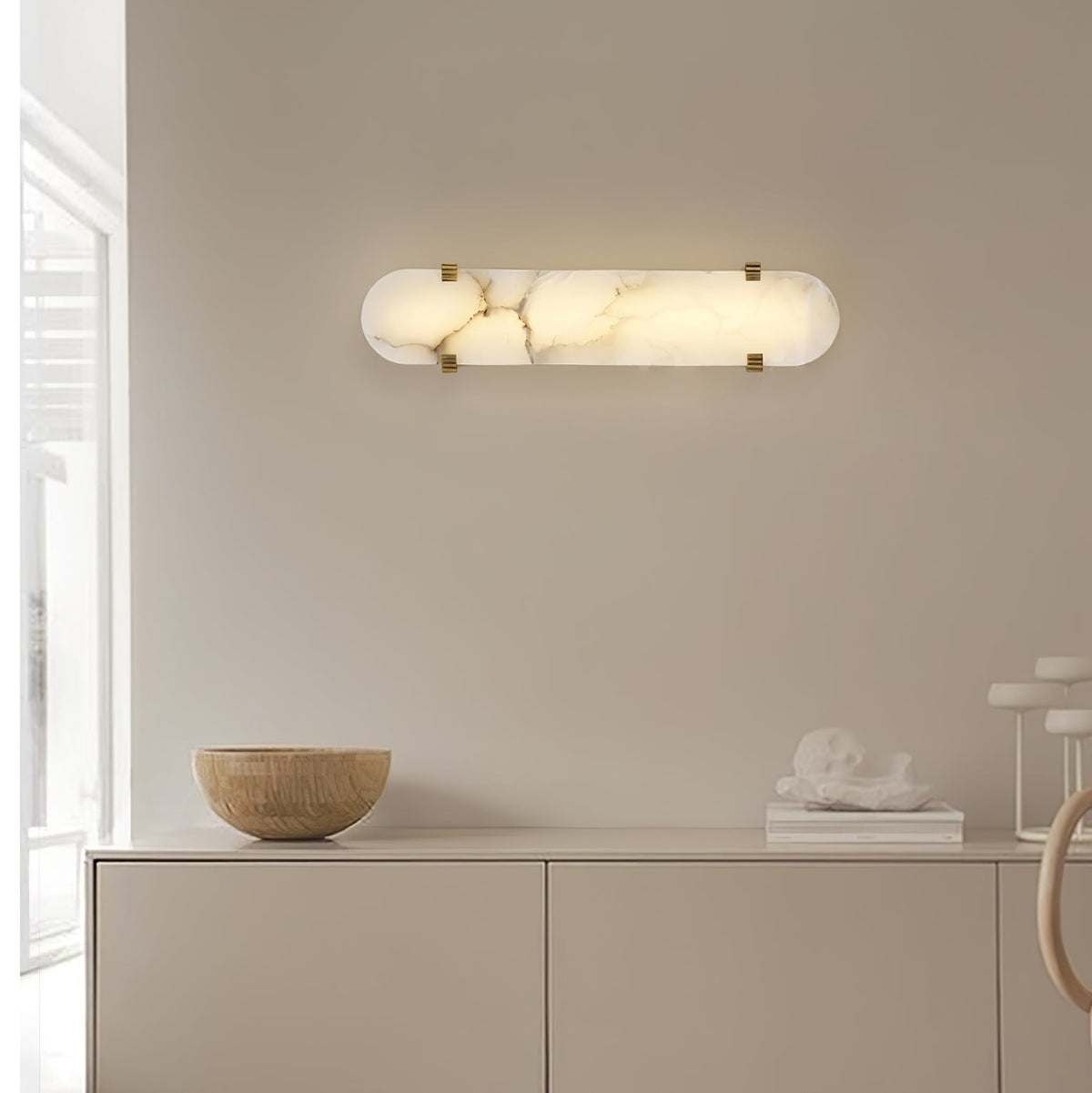 Nivanise Moderne wandlamp van albast