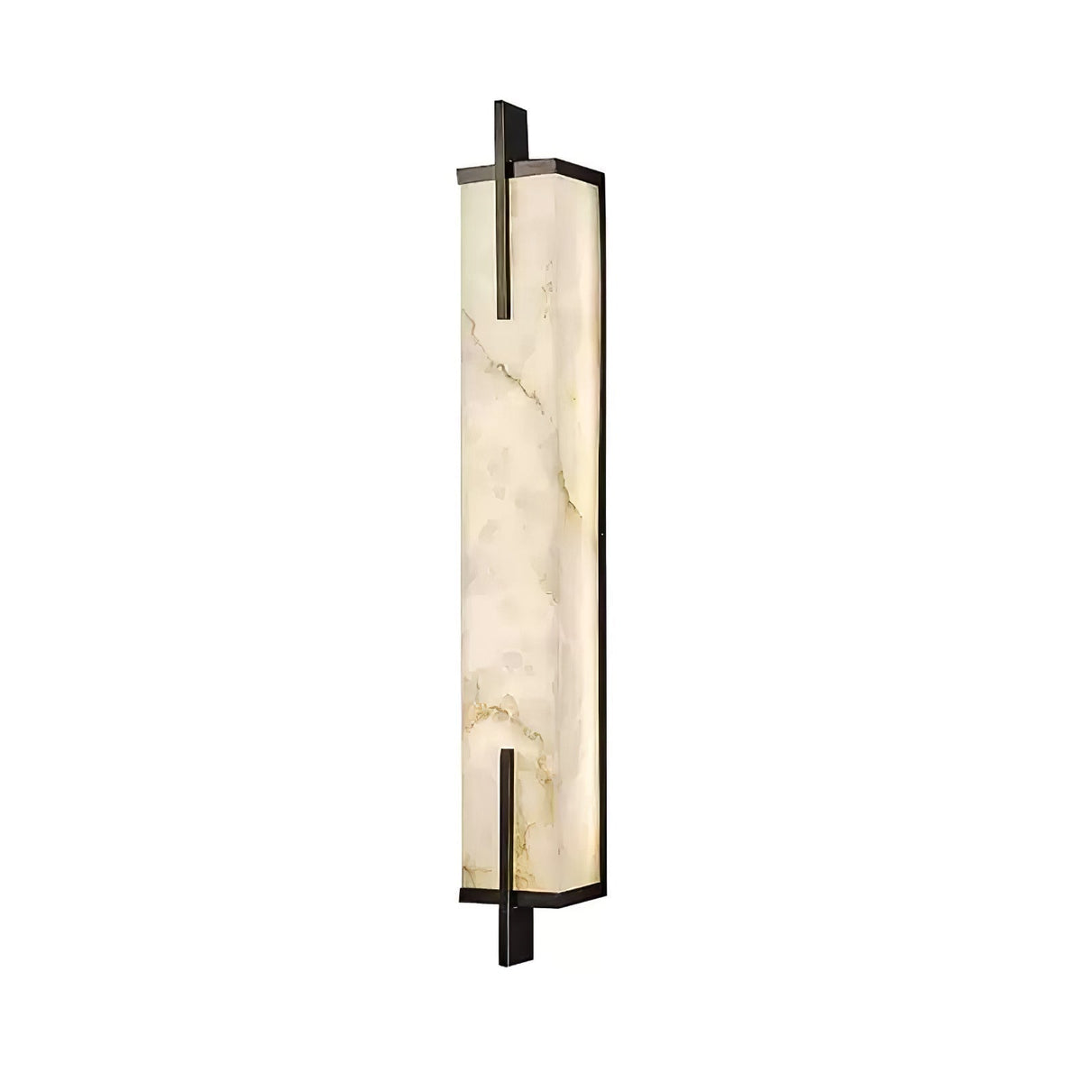 Komino rechthoekige wandlamp in albast