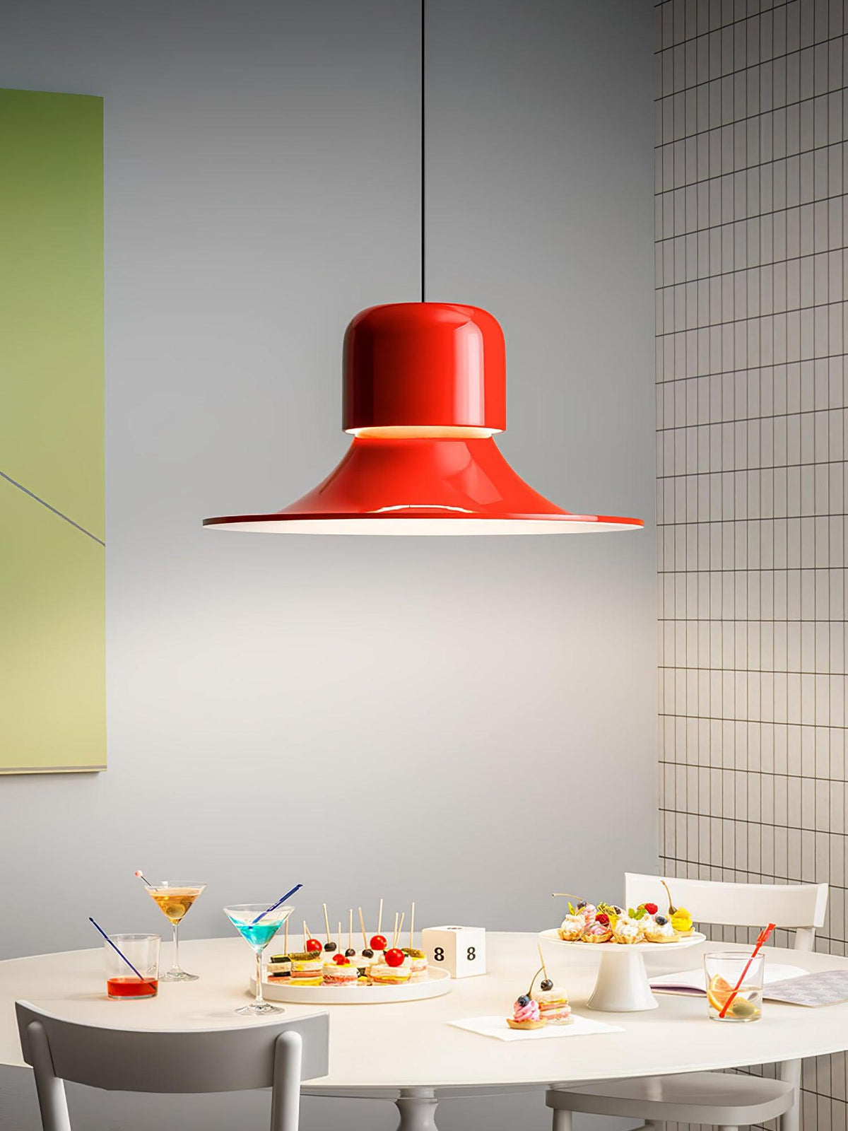 Ardisiella hanglamp aluminium gebogen voor keuken