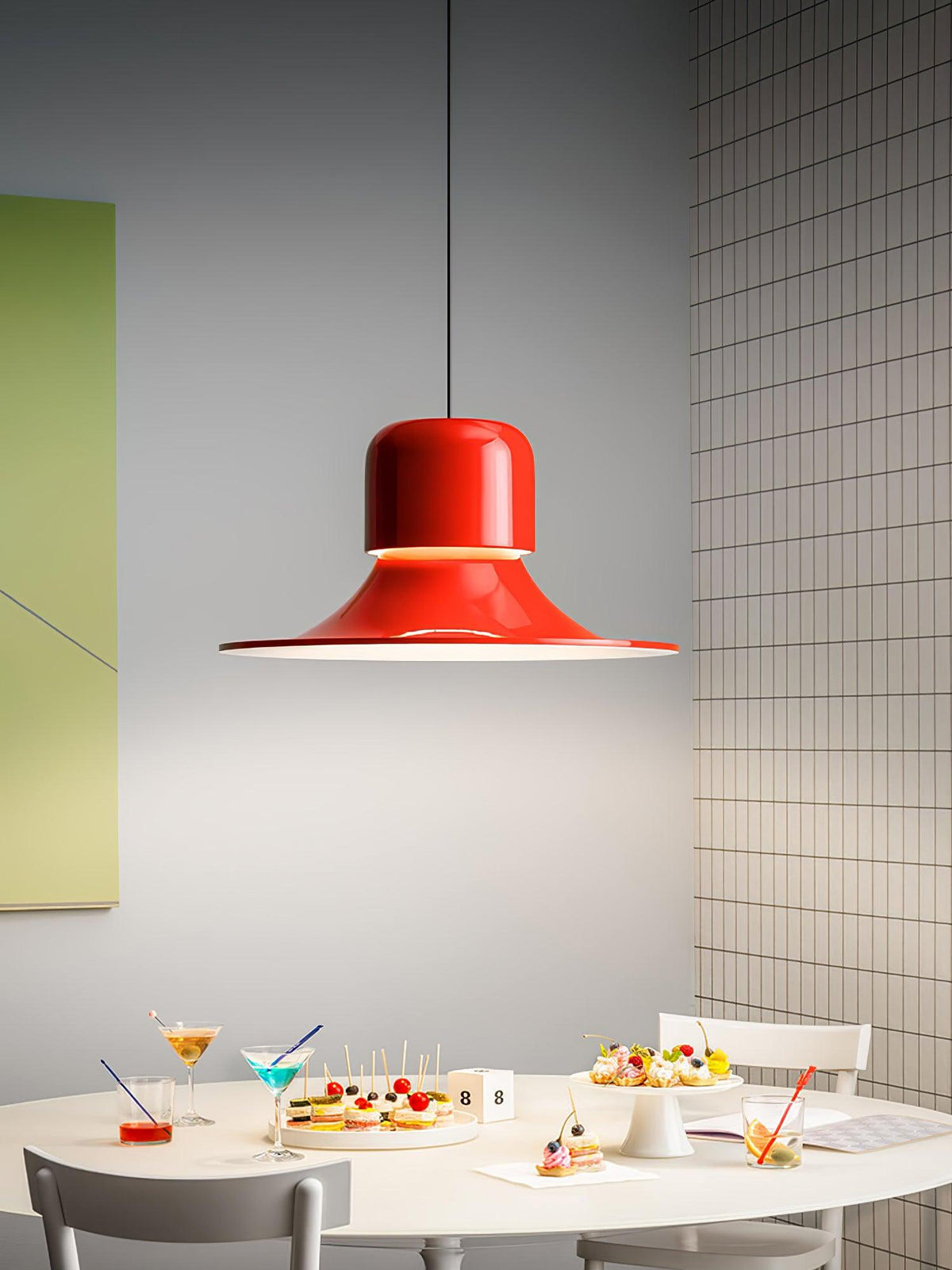 Ardisiella hanglamp aluminium gebogen voor keuken