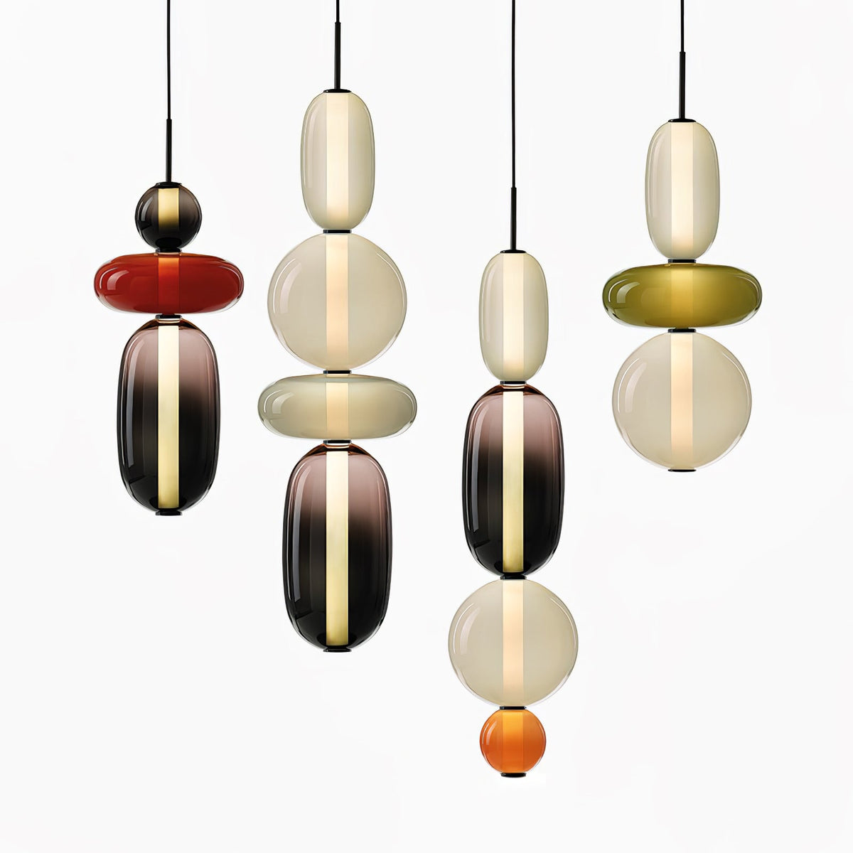 Daelen hanglamp van glas en acryl