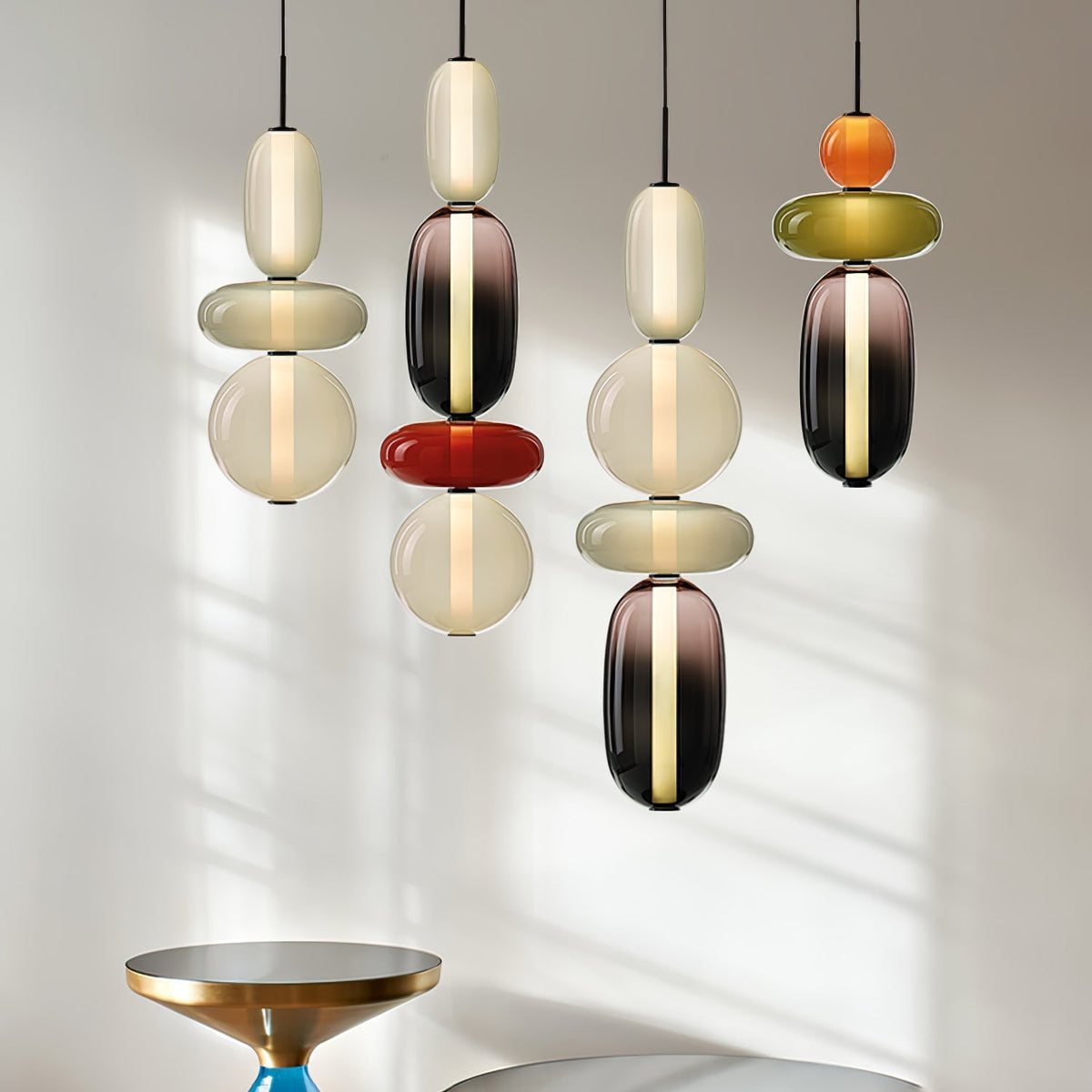 Daelen hanglamp van glas en acryl