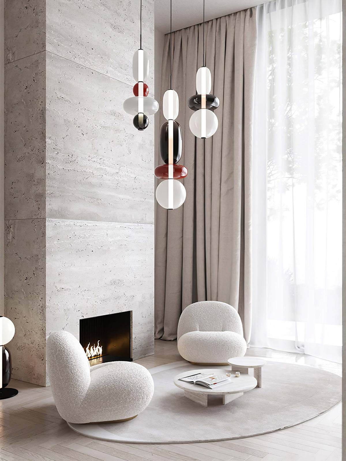 Daelen hanglamp van glas en acryl
