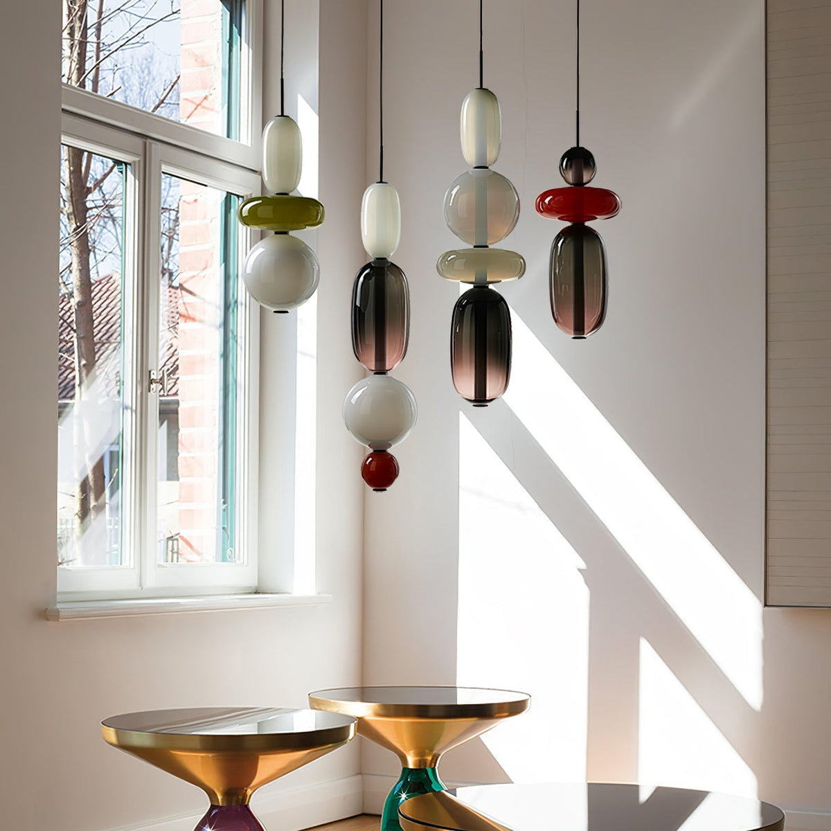 Daelen hanglamp van glas en acryl