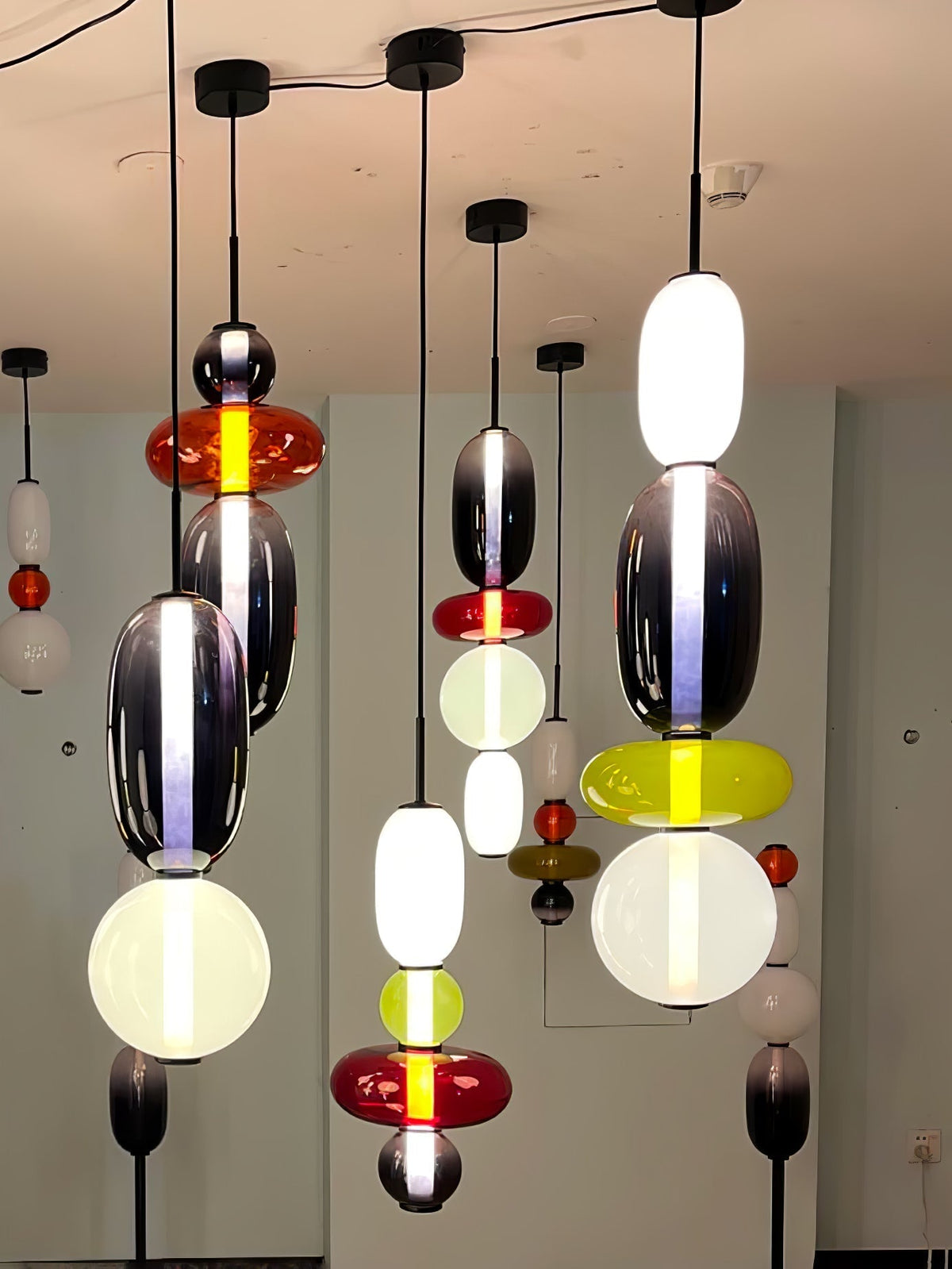 Daelen hanglamp van glas en acryl