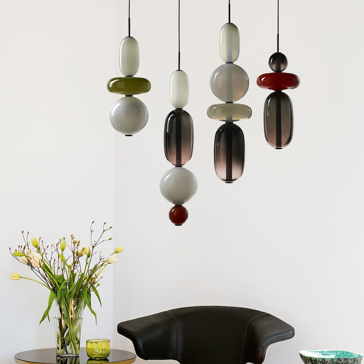 Daelen hanglamp van glas en acryl