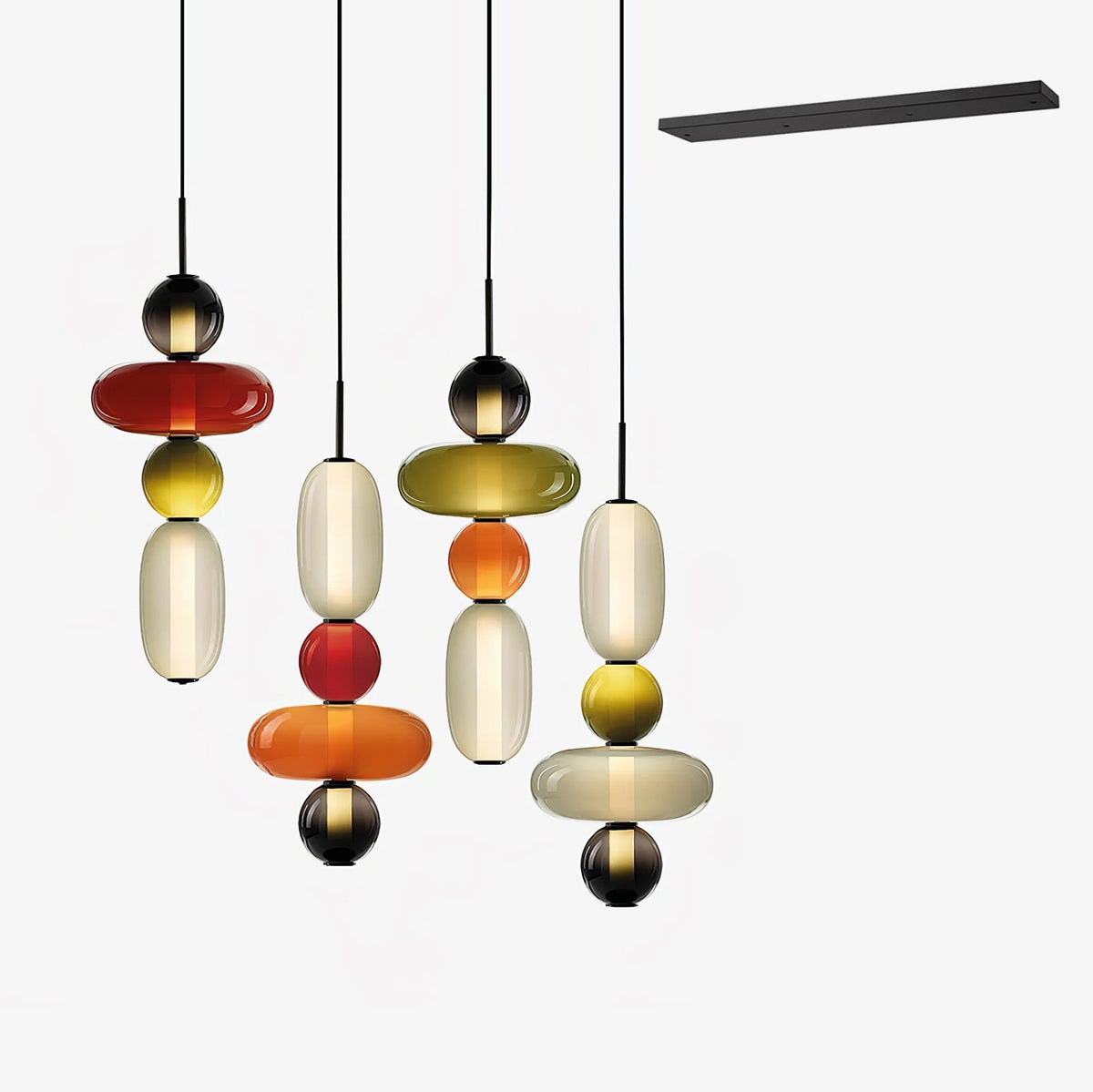 Daelen hanglamp van glas en acryl
