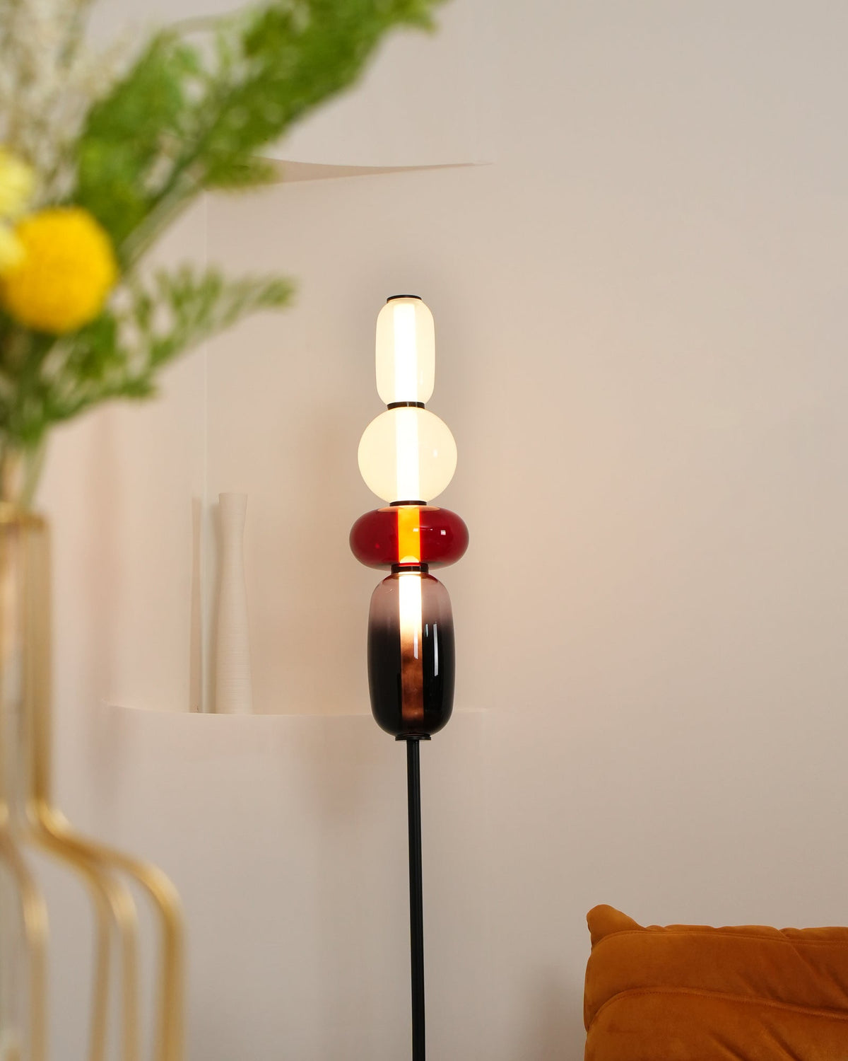 Velarelle vloerlamp met glazen bol