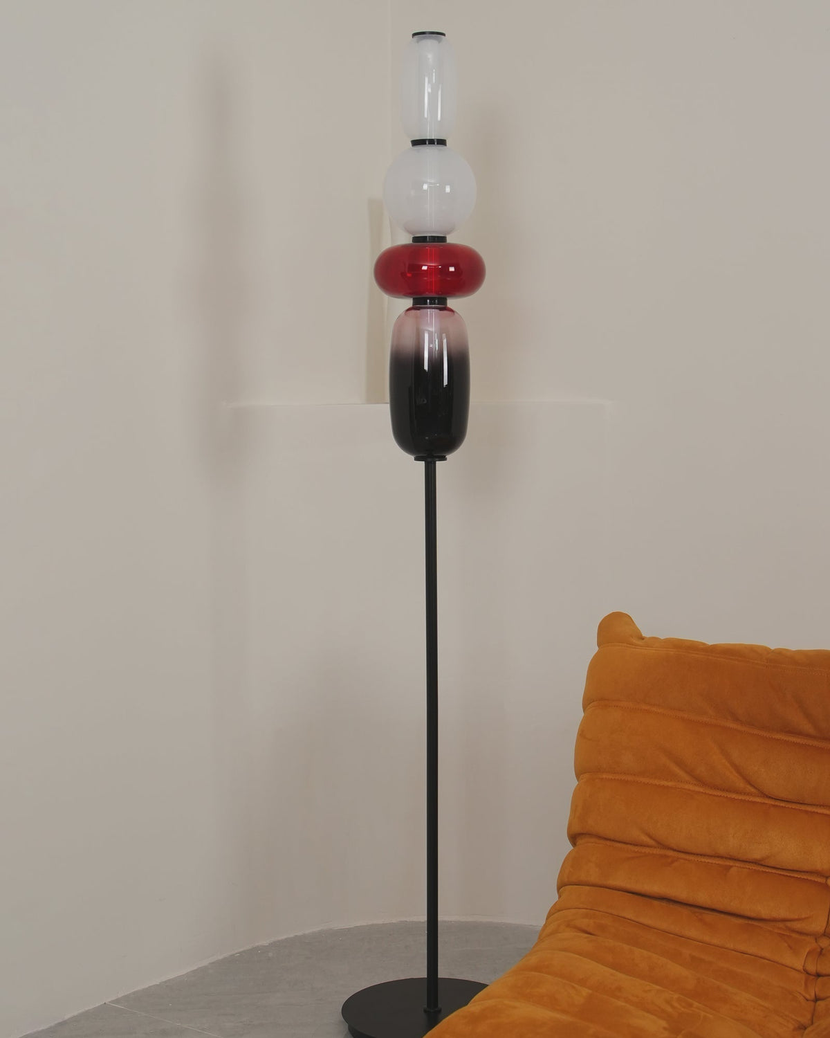 Velarelle vloerlamp met glazen bol