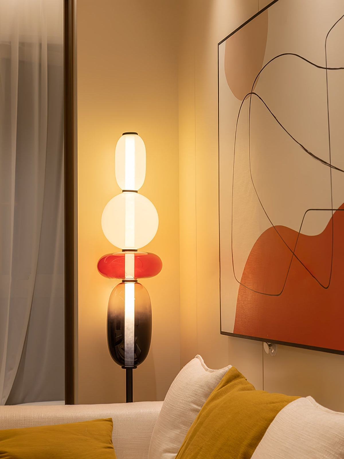 Velarelle vloerlamp met glazen bol