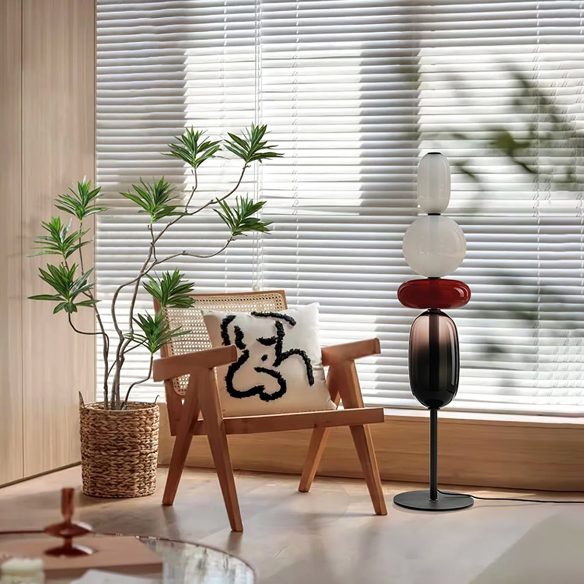 Velarelle vloerlamp met glazen bol