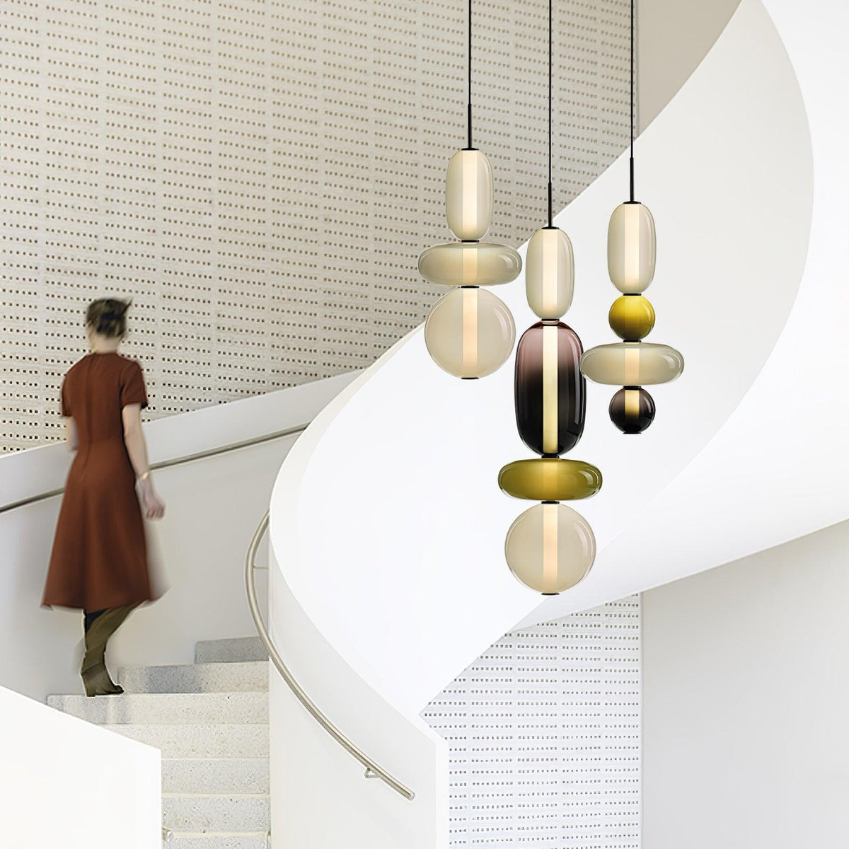 Daelen hanglamp van glas en acryl