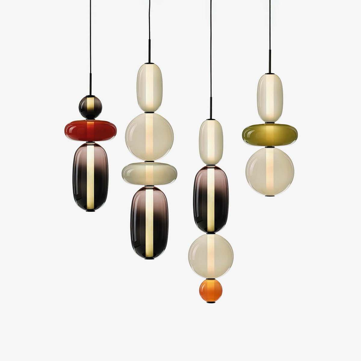 Daelen hanglamp van glas en acryl