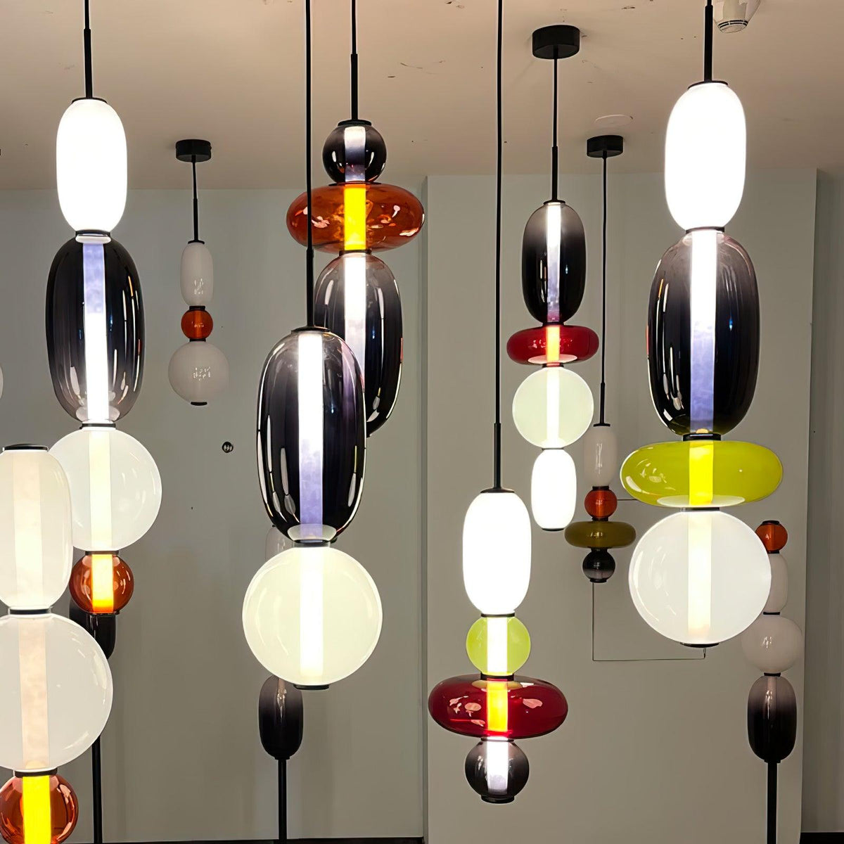 Daelen hanglamp van glas en acryl