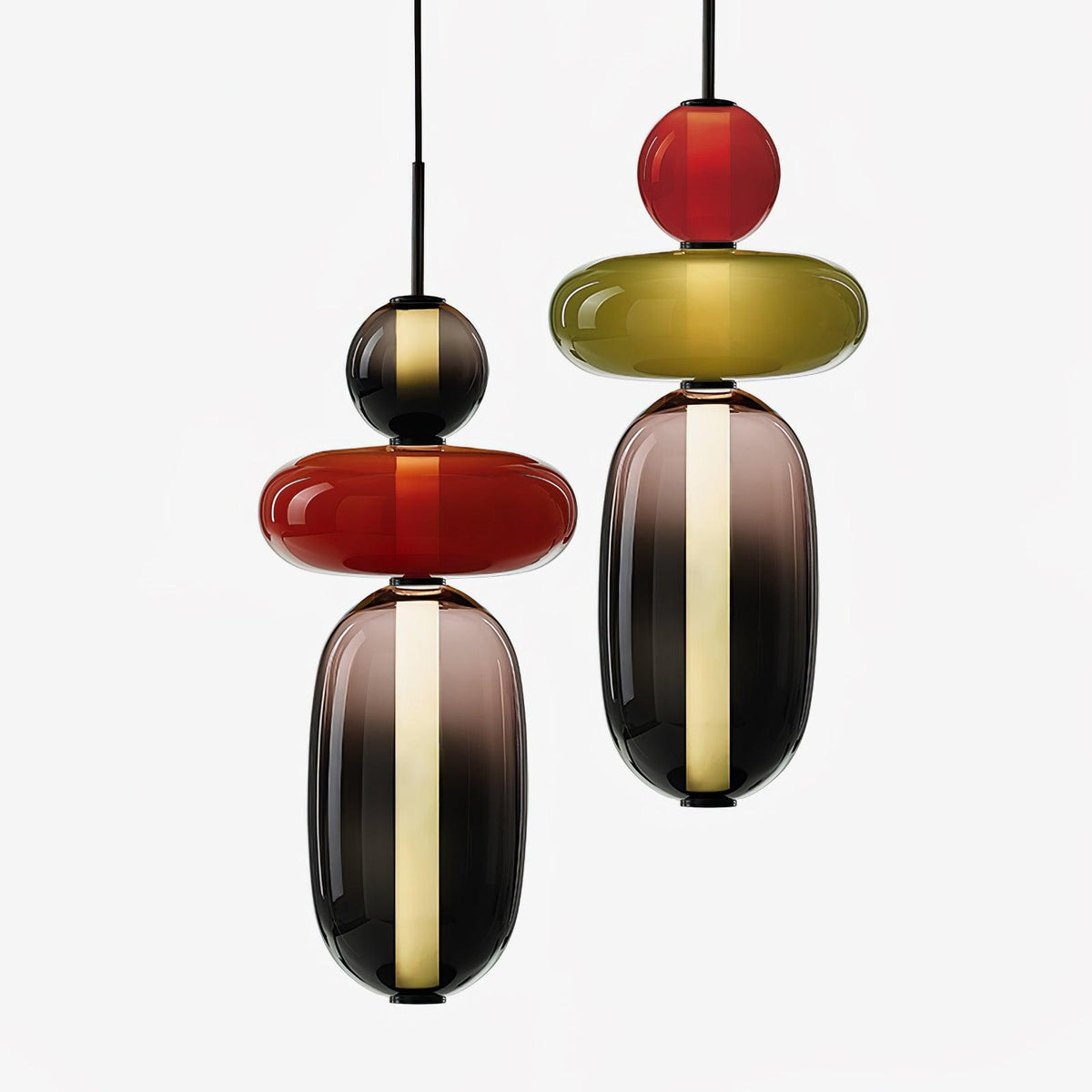 Daelen hanglamp van glas en acryl