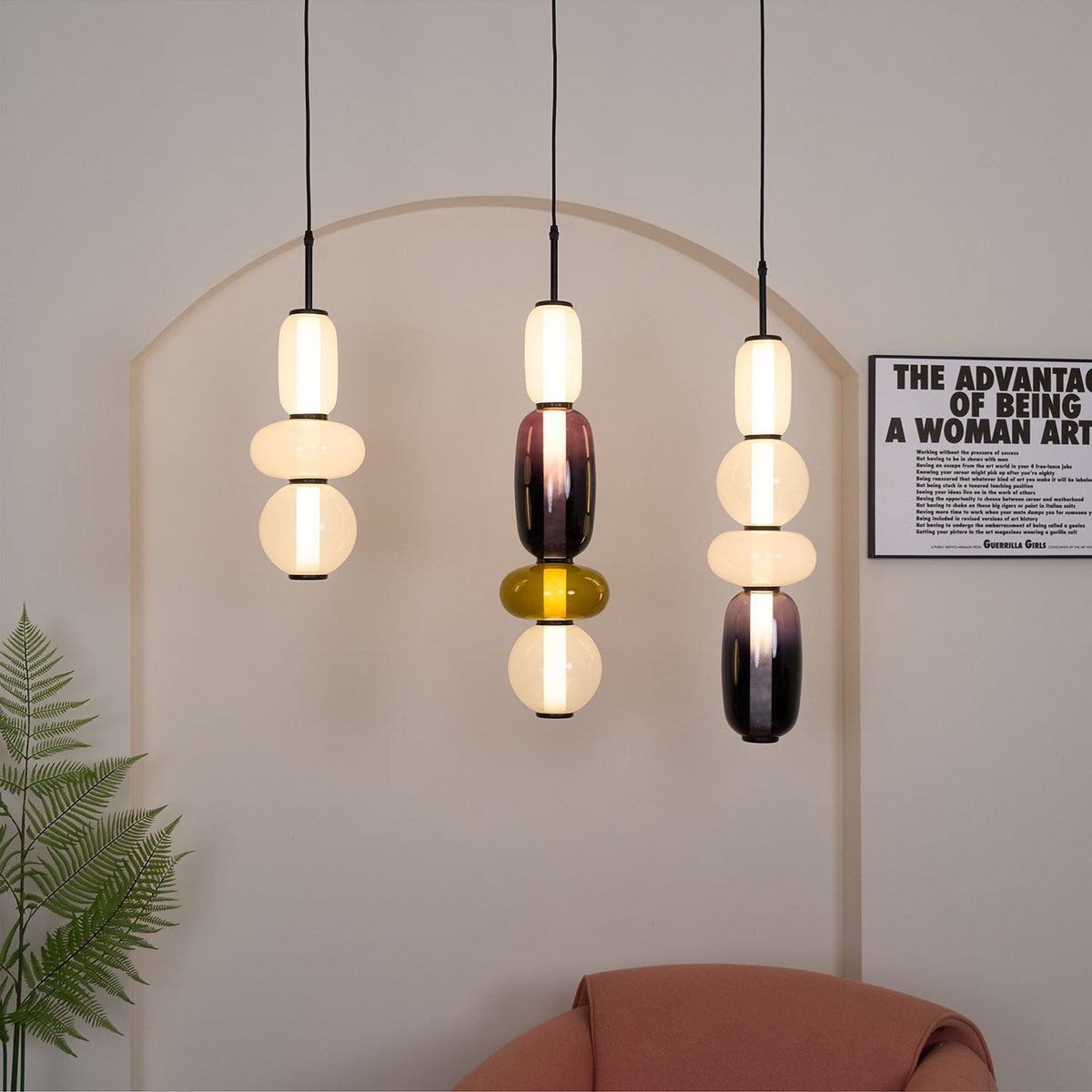 Eiriniella Candied glas hanglamp