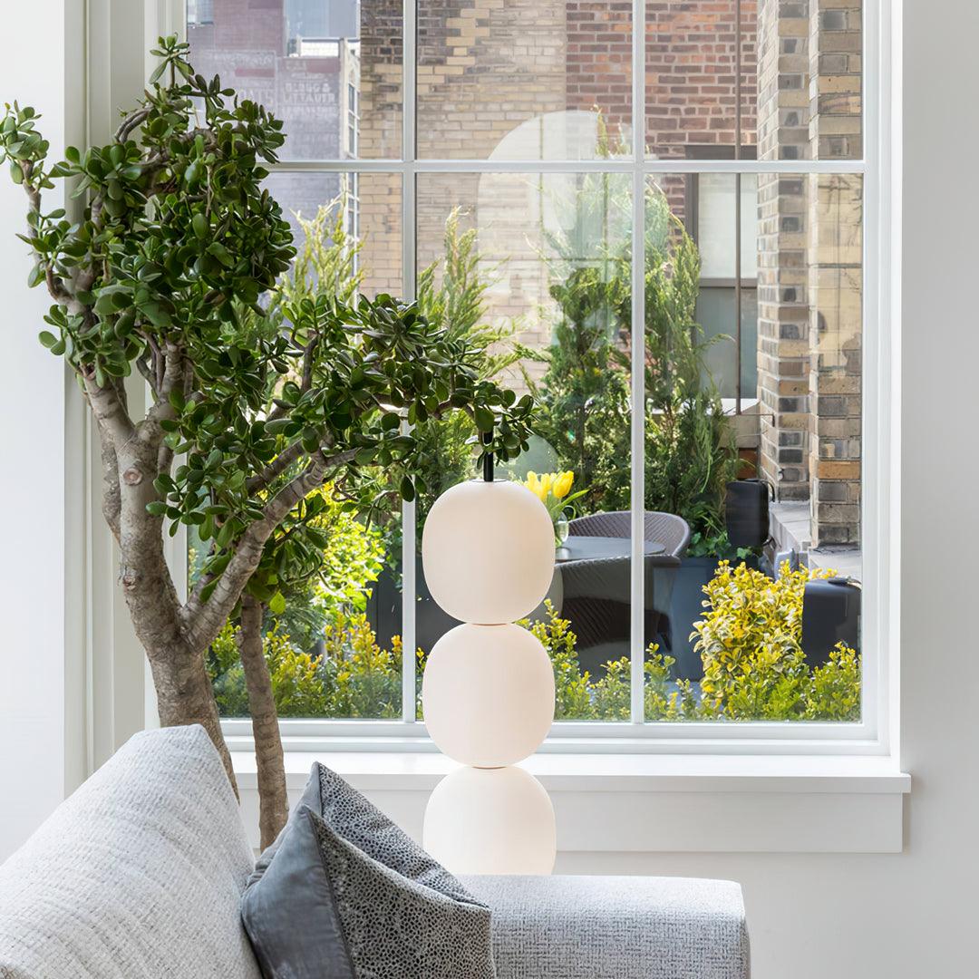 Ceni Minimalistische vloerlamp van marmer